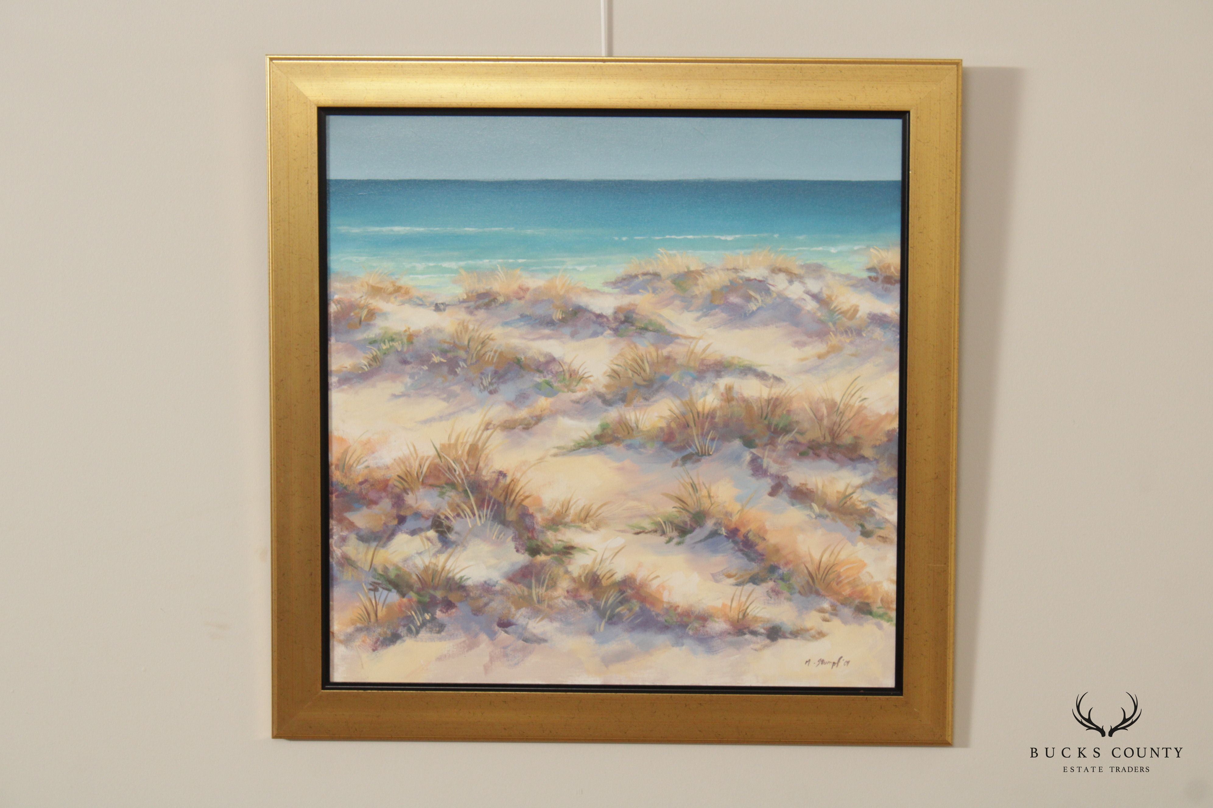 M. Stumpf Beach Grass Framed Oil Painting