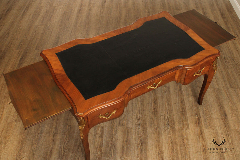 French Louis XV Style Ormolu Mounted Kingwood Writing Desk
