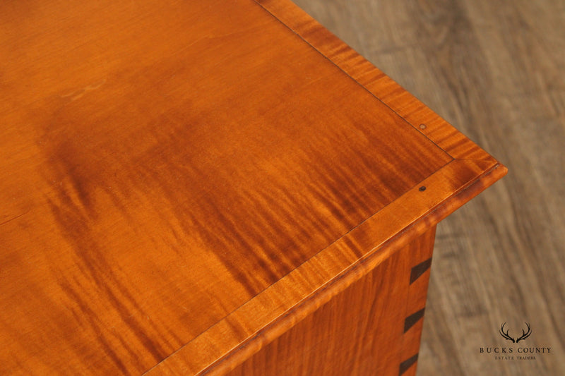 David LeFort Hand Crafted Tiger Maple Blanket Chest