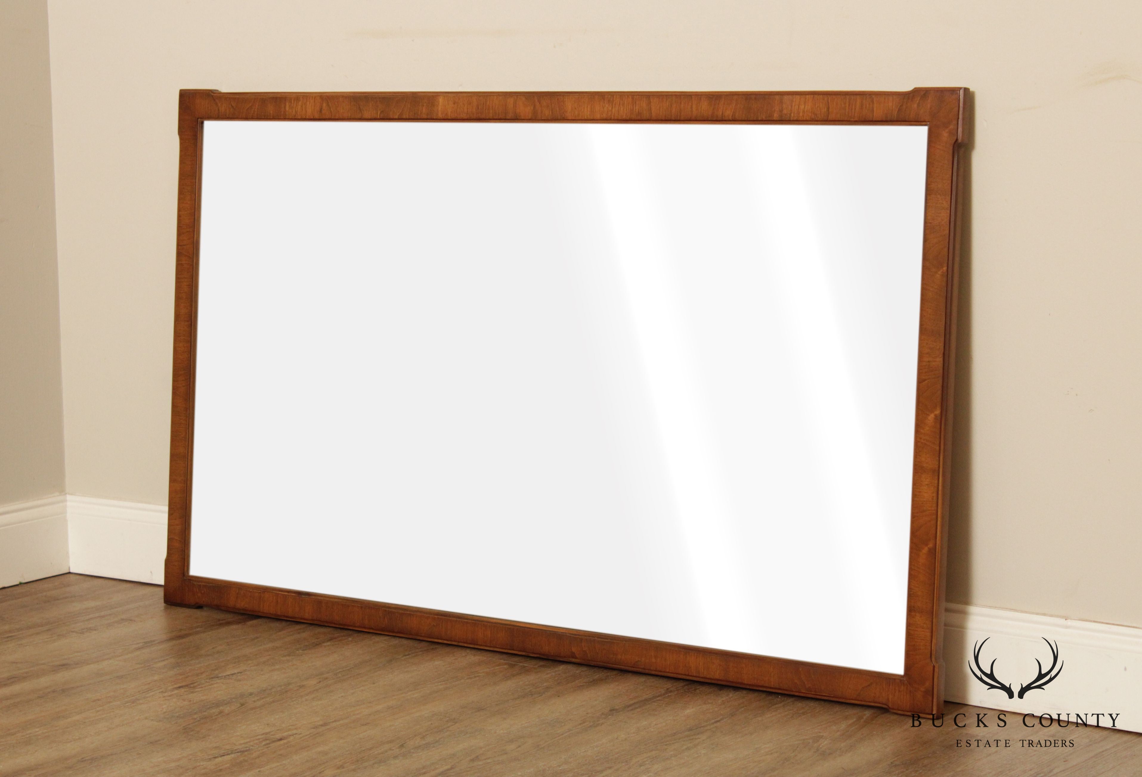 Mid Century Modern Vintage Walnut Wall Mirror