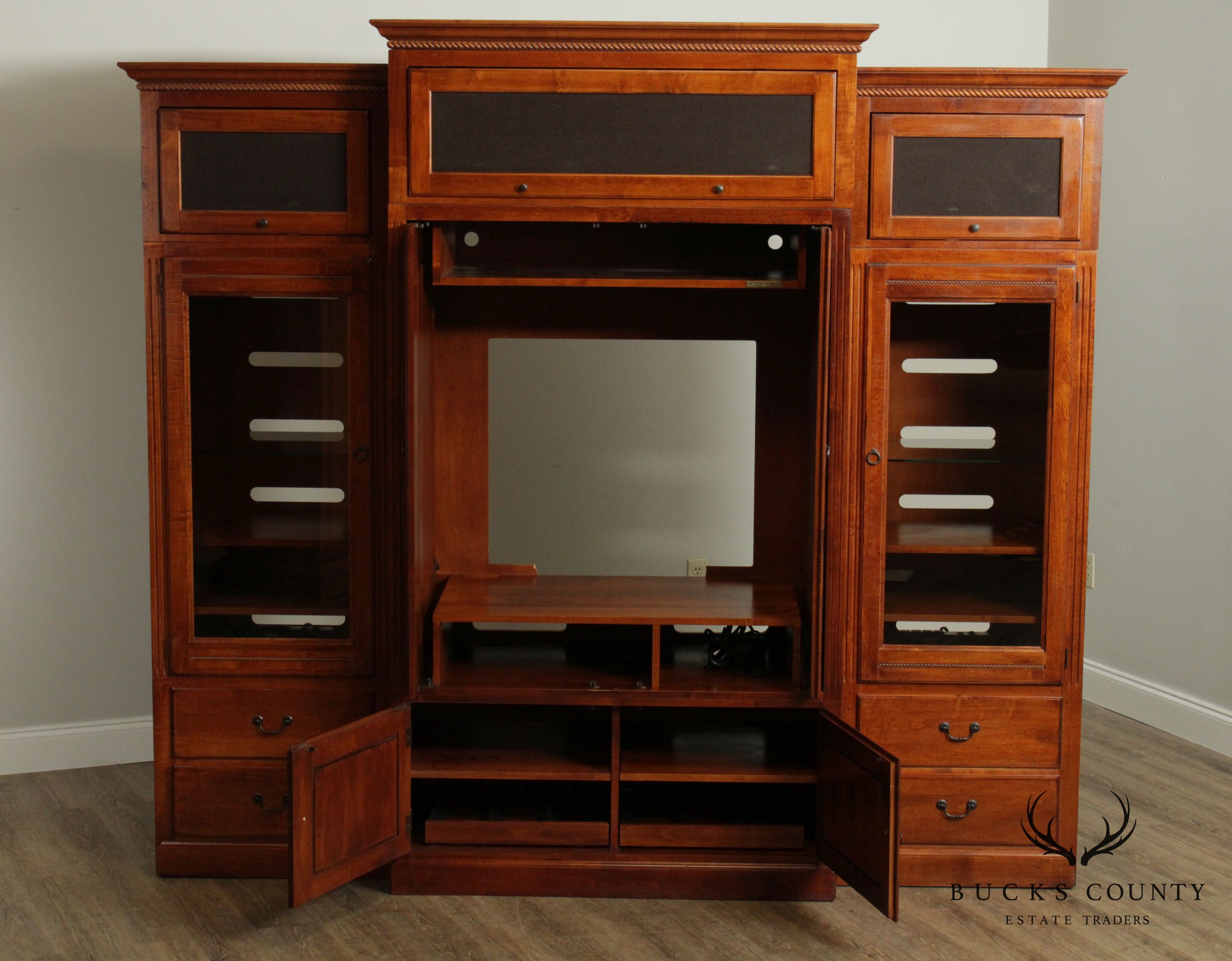 Ethan Allen Country Crossing Large Entertainment Wall Unit