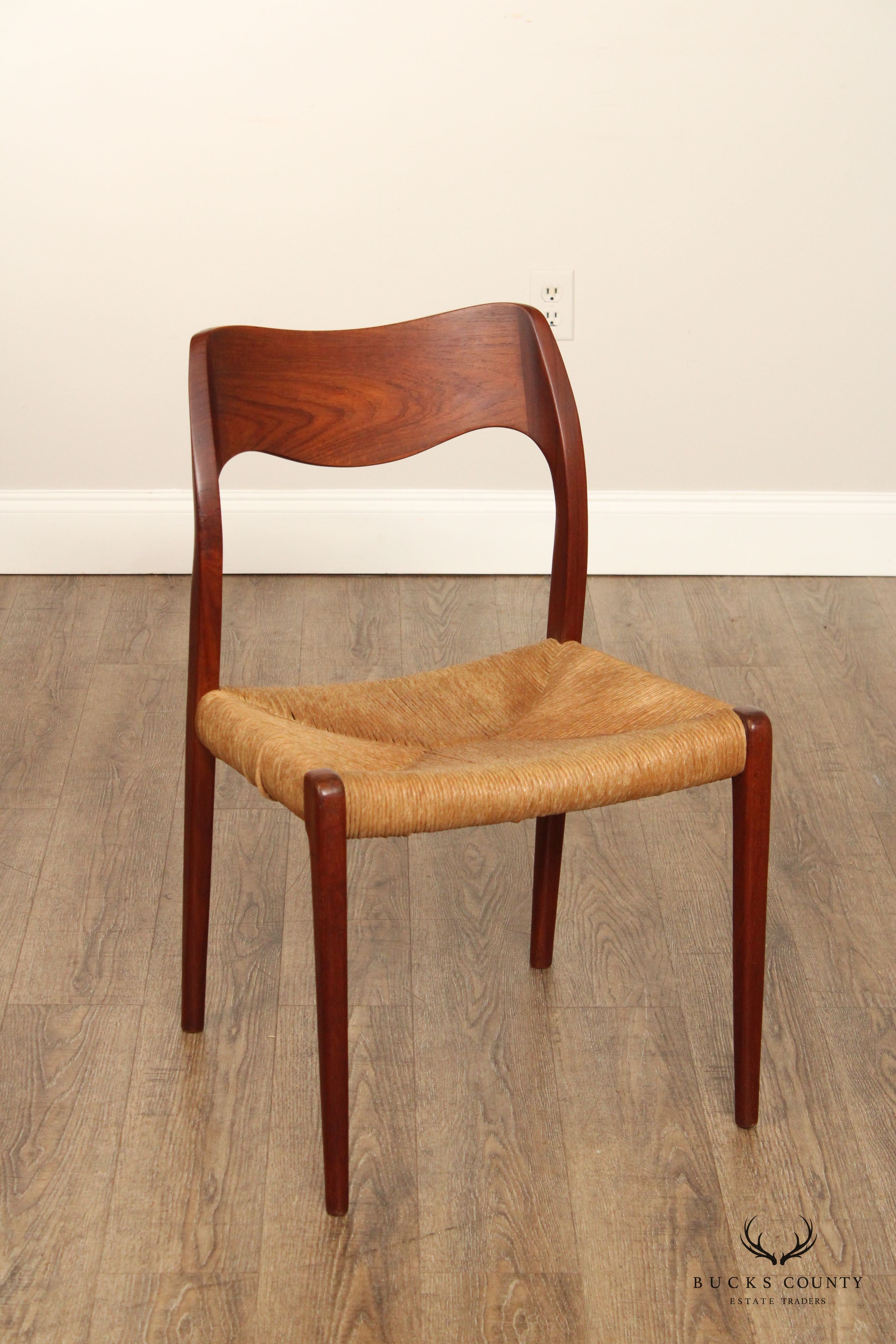 Niels Møller Danish Modern 'Model 71' Teak Side Chair