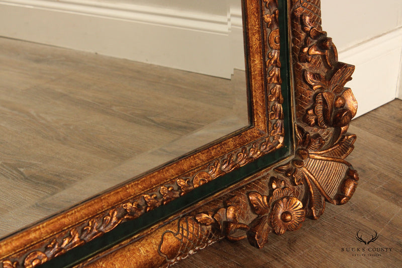 Victorian Style Giltwood and Carved Gesso Fireplace or Mantel Mirror