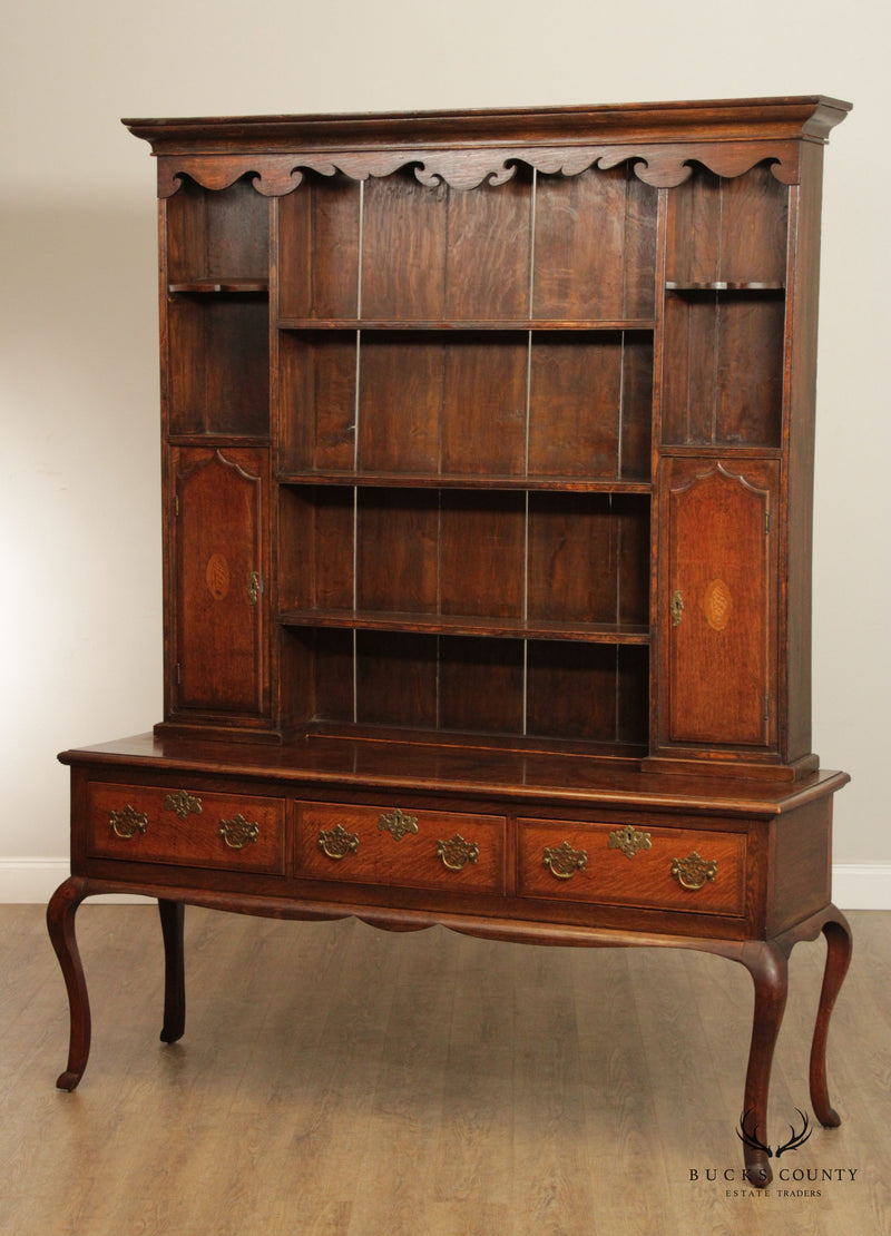Antique English Oak Queen Anne Welsh Dresser