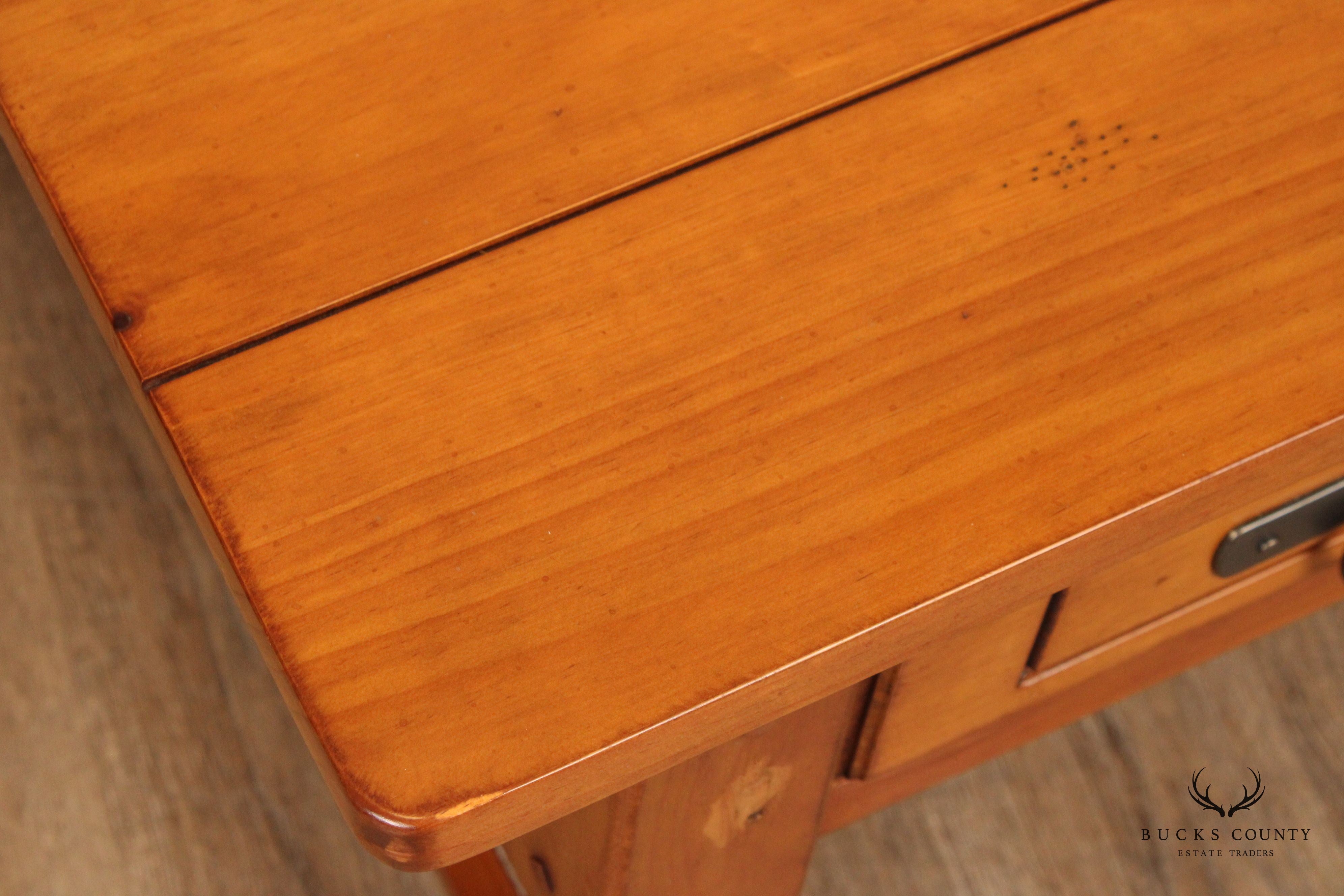 English Traditional Style Pine One-Drawer Coffee Table