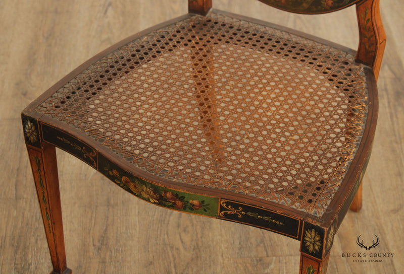 Edwardian Adam Style Paint Decorated Side Chair
