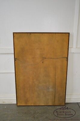 Henredon Vintage Walnut Frame Rectangular Wall Mirror