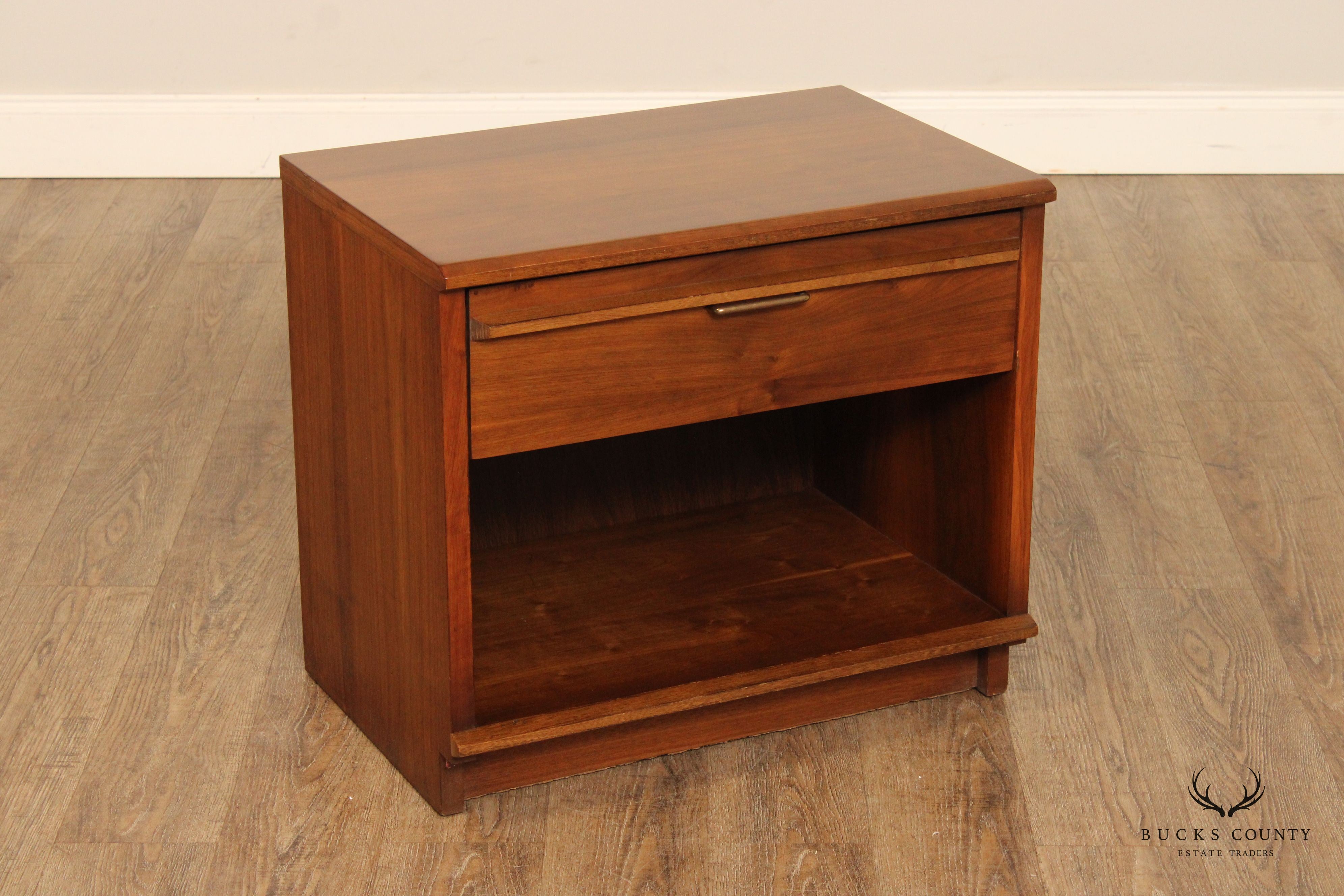 Lane Mid Century Modern Walnut Nightstand