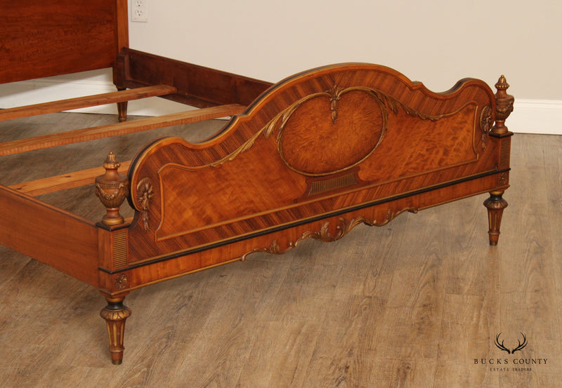1930's French Louis XVI Style Satinwood Full Size Bed