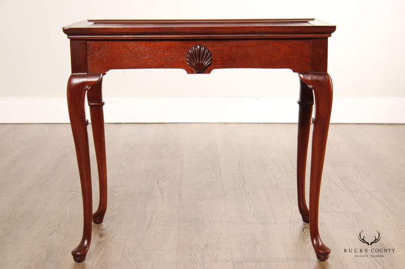 Queen Anne Style Mahogany Tea Side Table