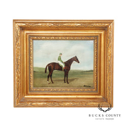 Equestrian Portrait Framed Oil Painting, Signed Shipley