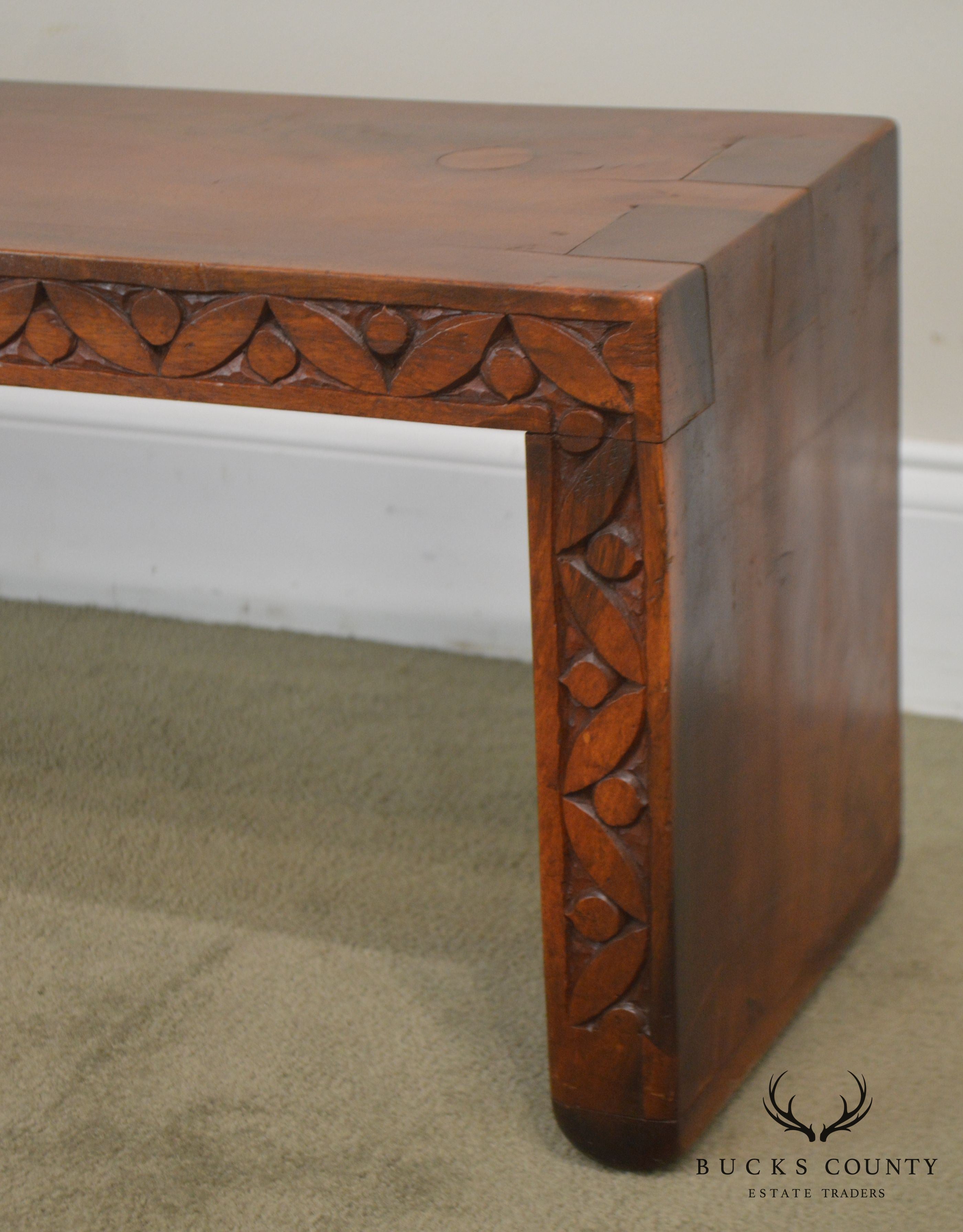 Dovetailed Top Custom Studio Quality Vintage Carved Low Table