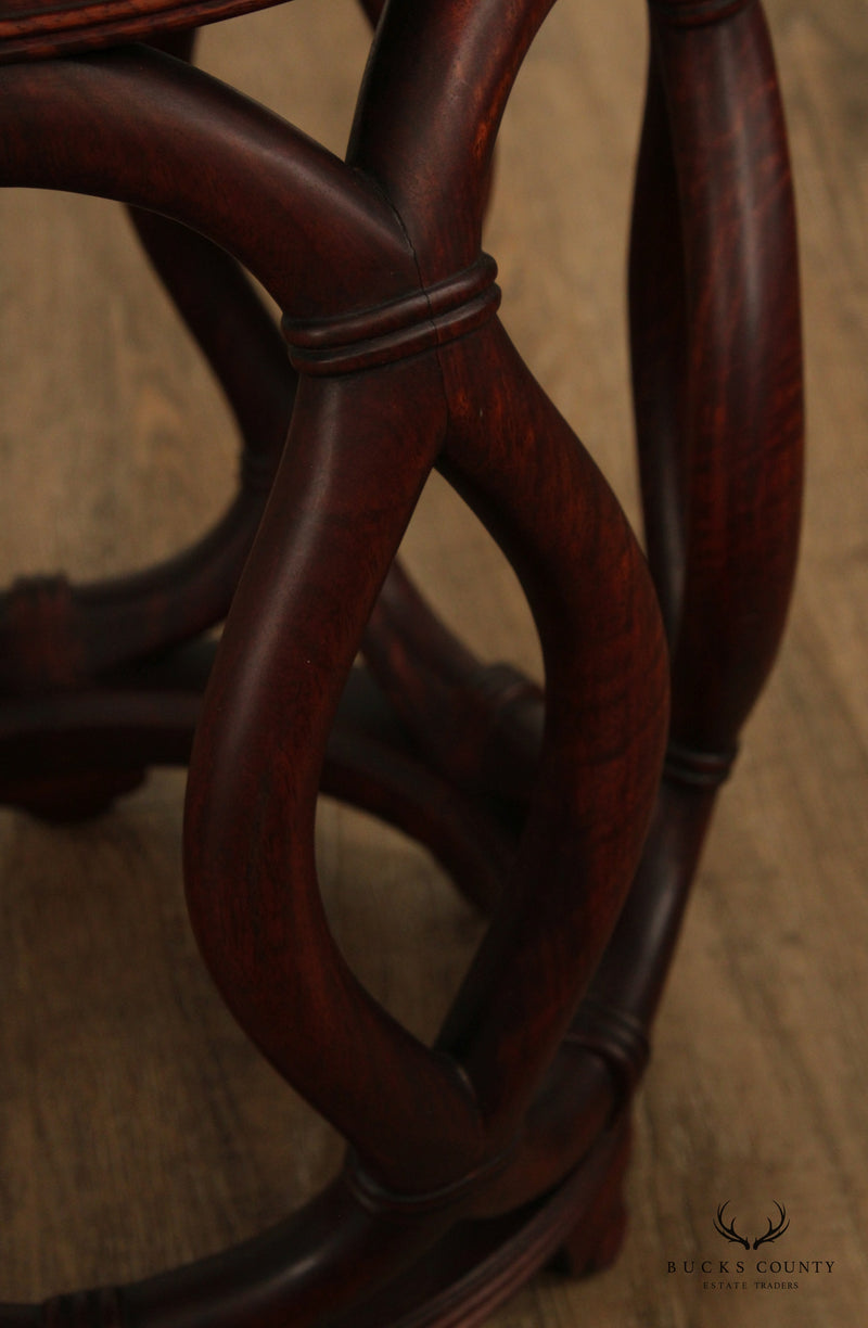 Vintage Chinese Barrel Form Rosewood Tabouret