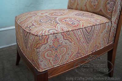 Quality Pair of Slipper Chairs w/ Ralph Lauren Upholstery