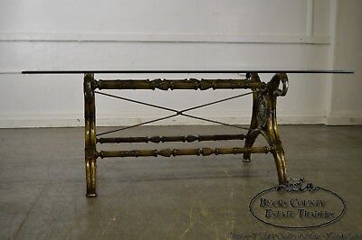 Regency Style Swan Neck X Base Glass Top Dining Table