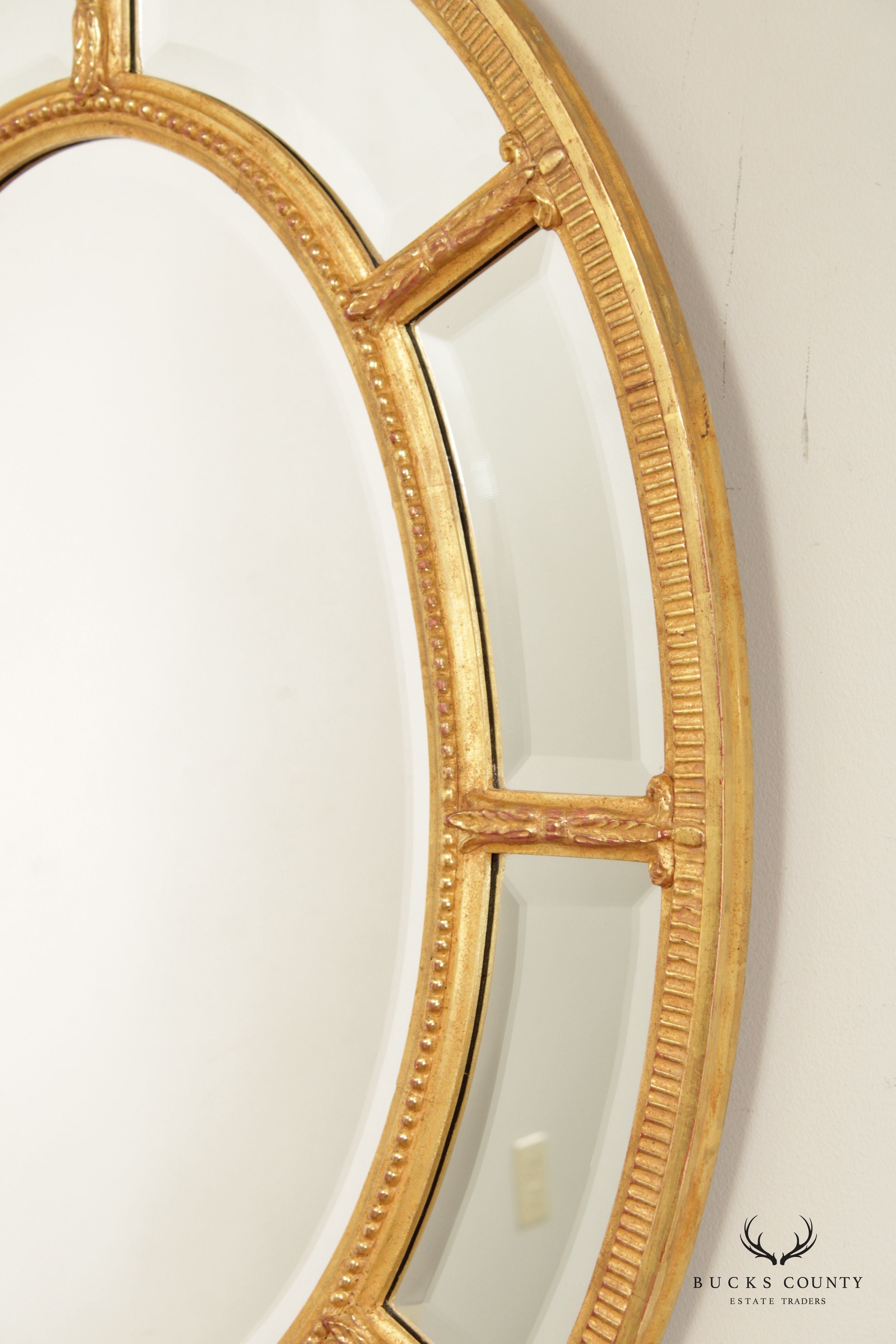 Friedman Brothers Adams Style Oval Gilt Wall Mirror