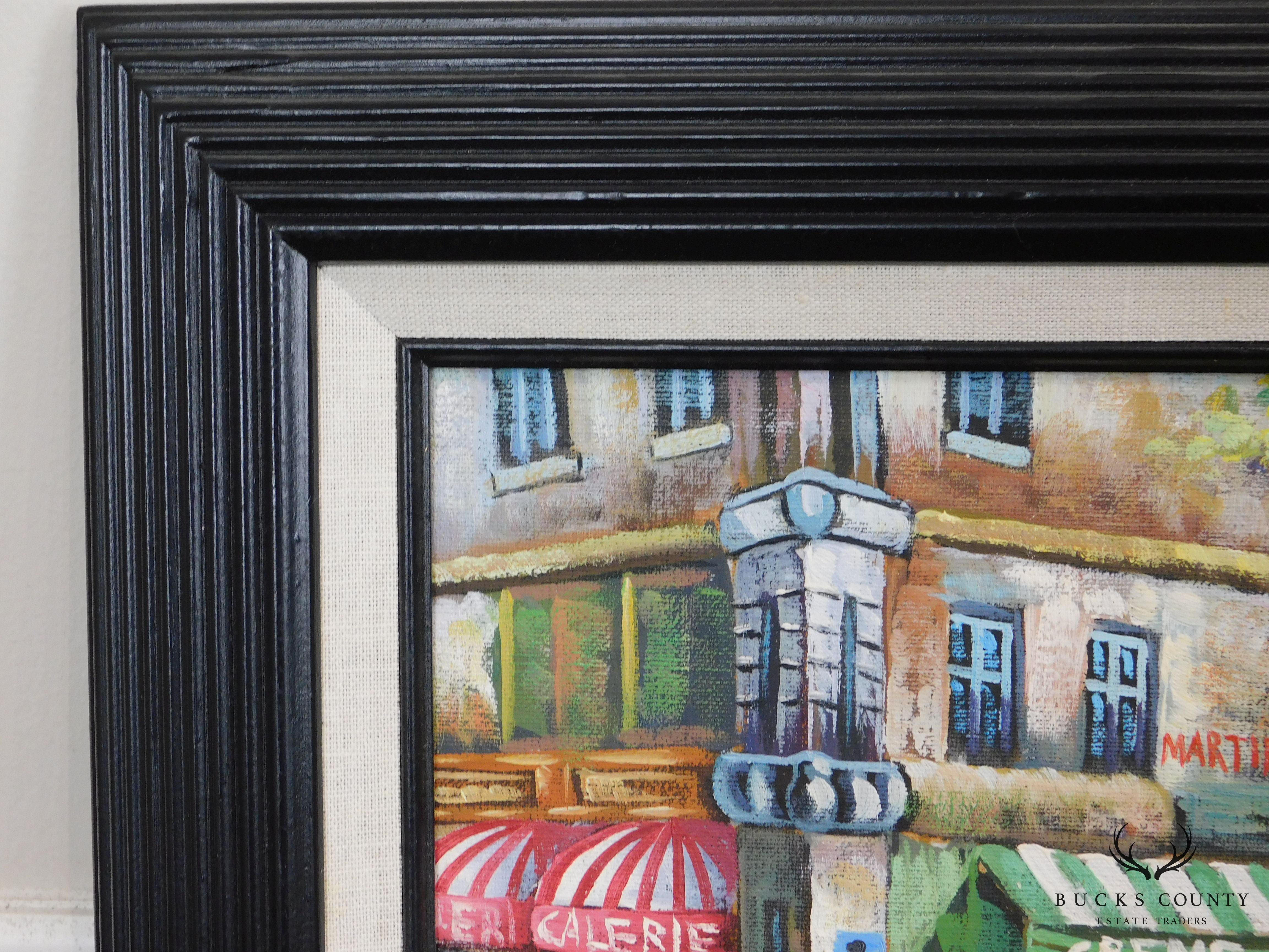 Framed Painting "Creme Cafe" Signed W. James