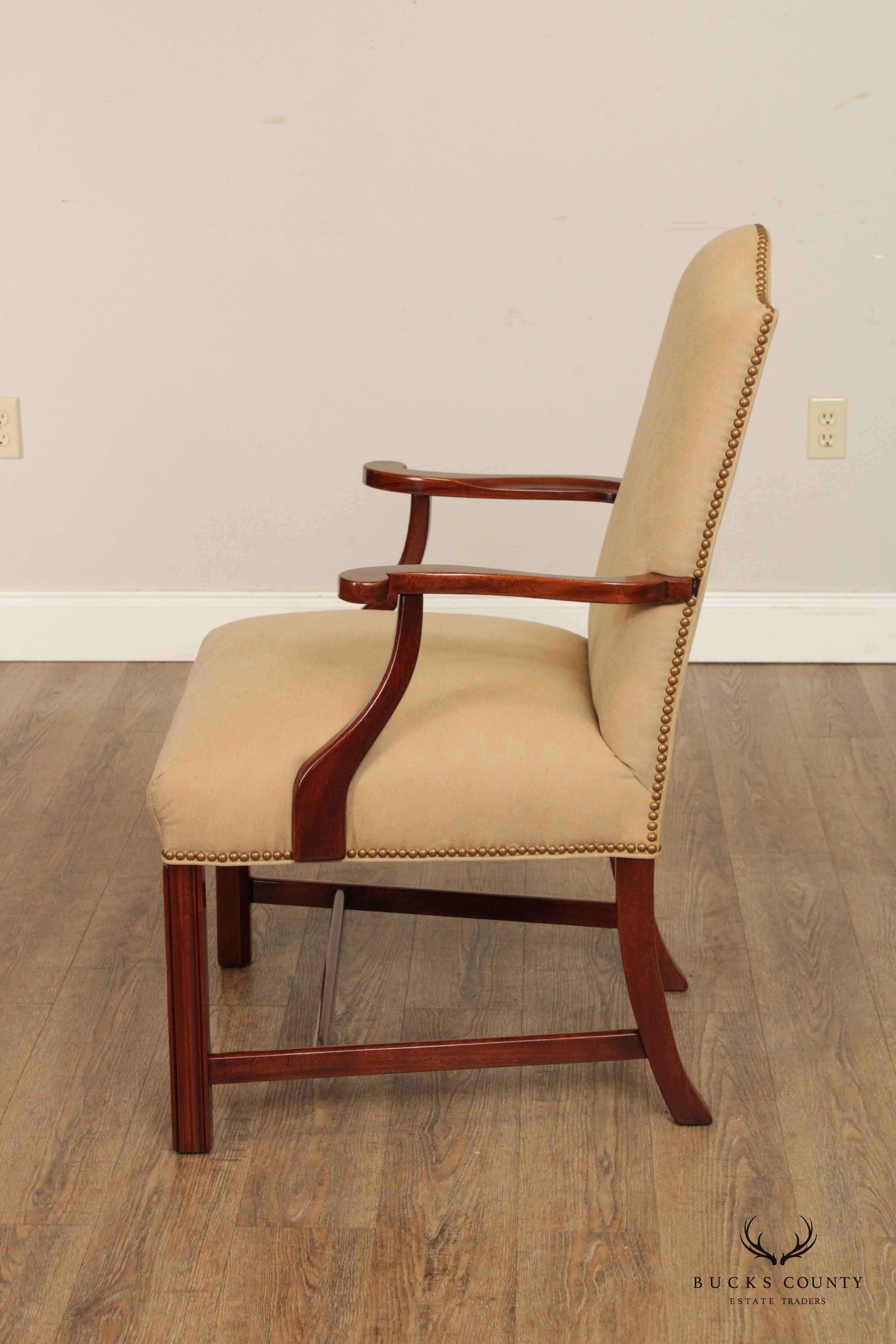 Chippendale Style Mahogany Frame Lolling Armchair