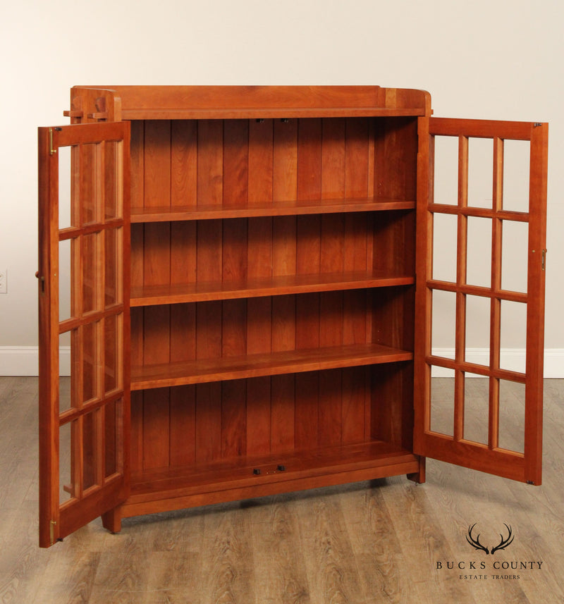 STICKLEY MISSION COLLECTION TWO DOOR CHERRY BOOKCASE