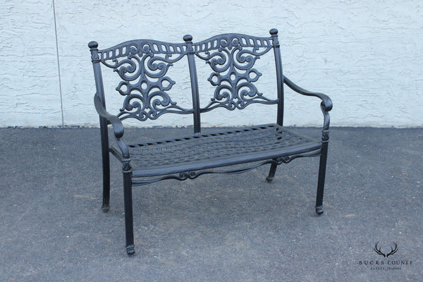 Quality Cast Aluminum Outdoor Patio Settee Bench