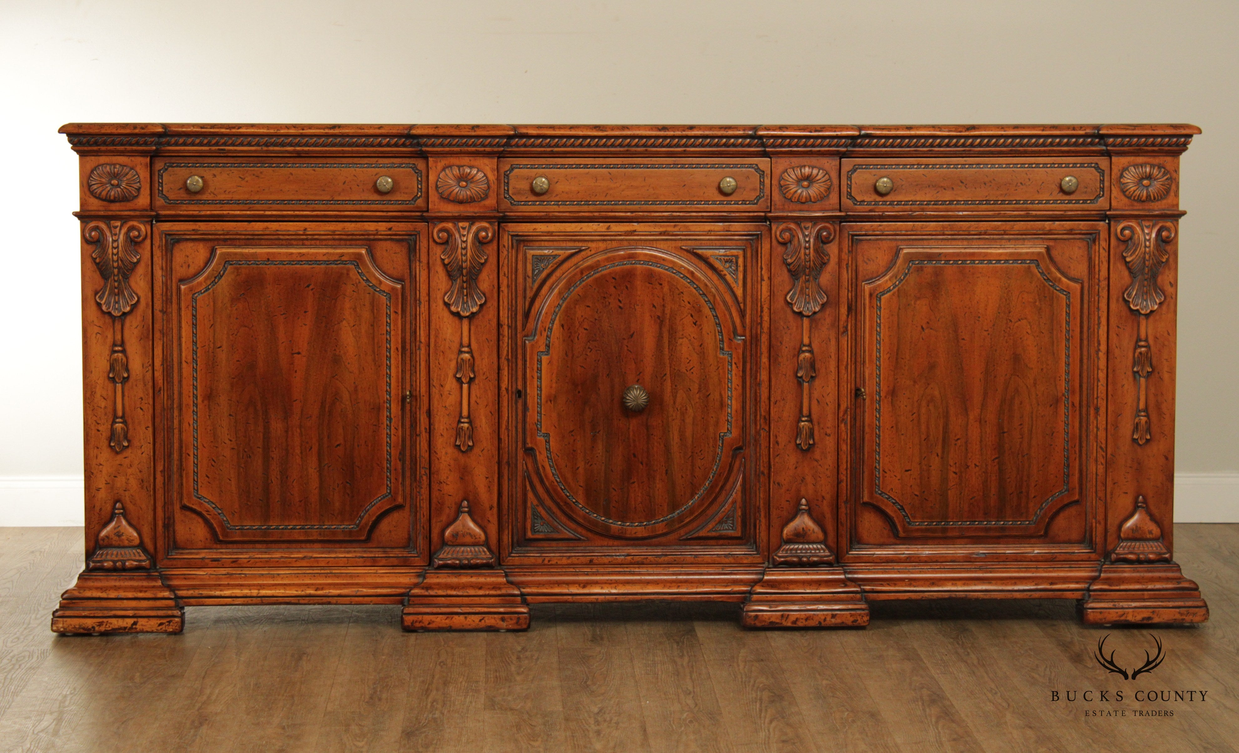 Francesco Molon Italian Renaissance Style Large Sideboard (B)