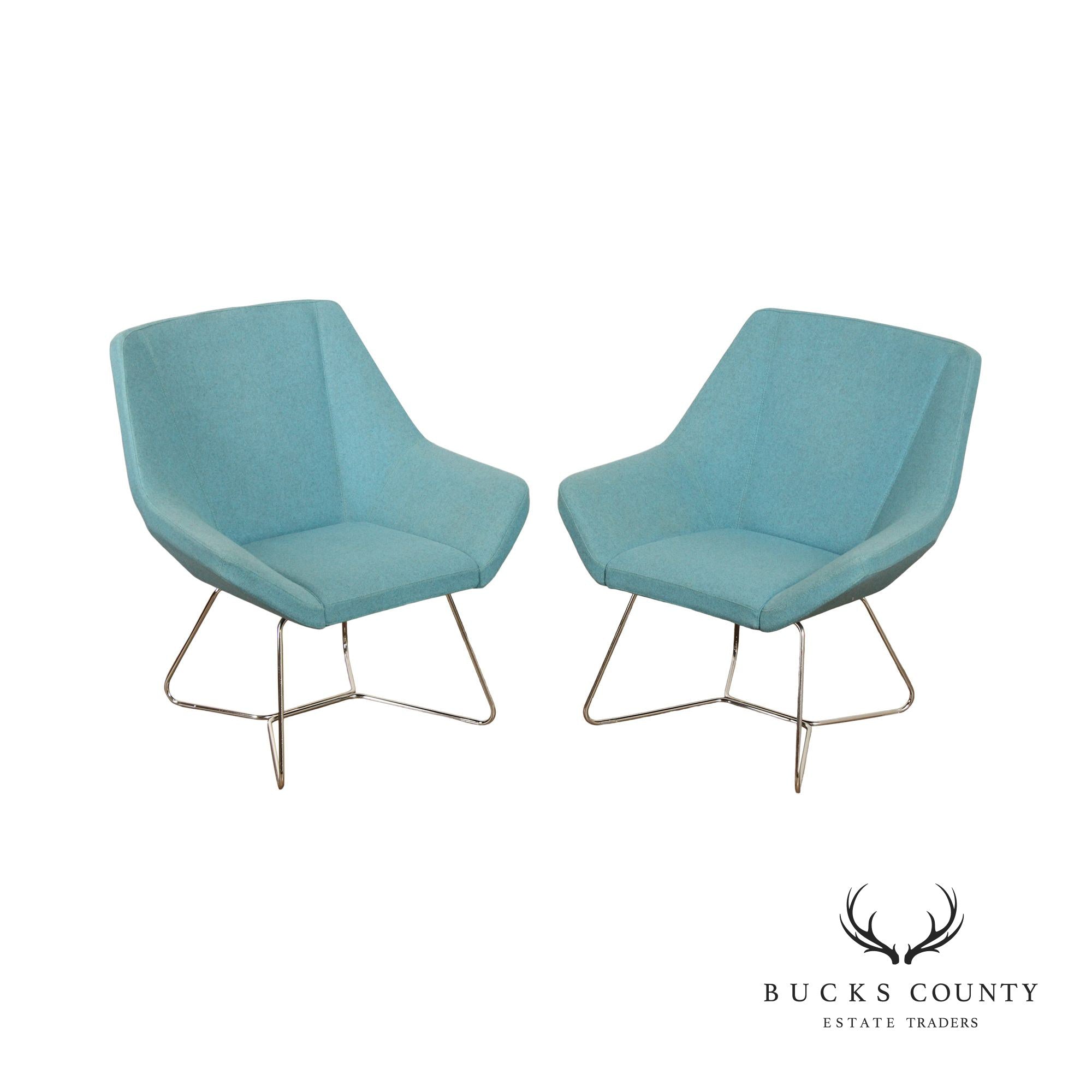 Keilhauer Mid Century Modern Style Pair of 'Cahoots' Lounge Chairs