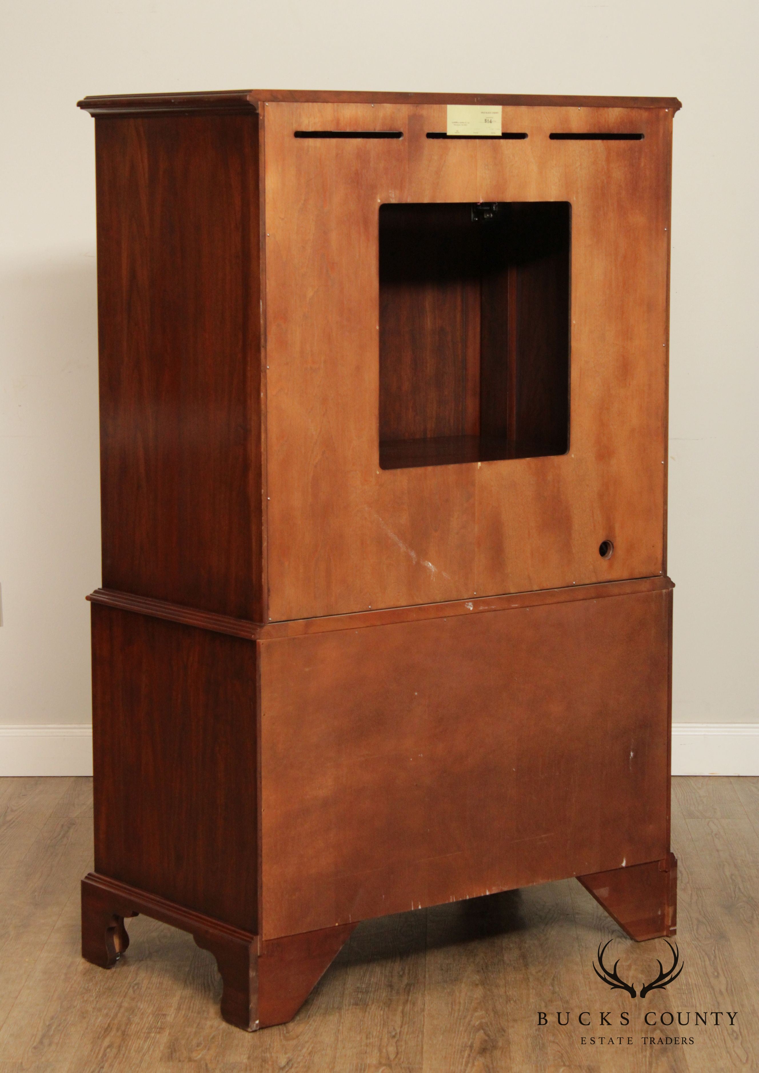 Henkel Harris Chippendale Style Entertainment Armoire Cabinet