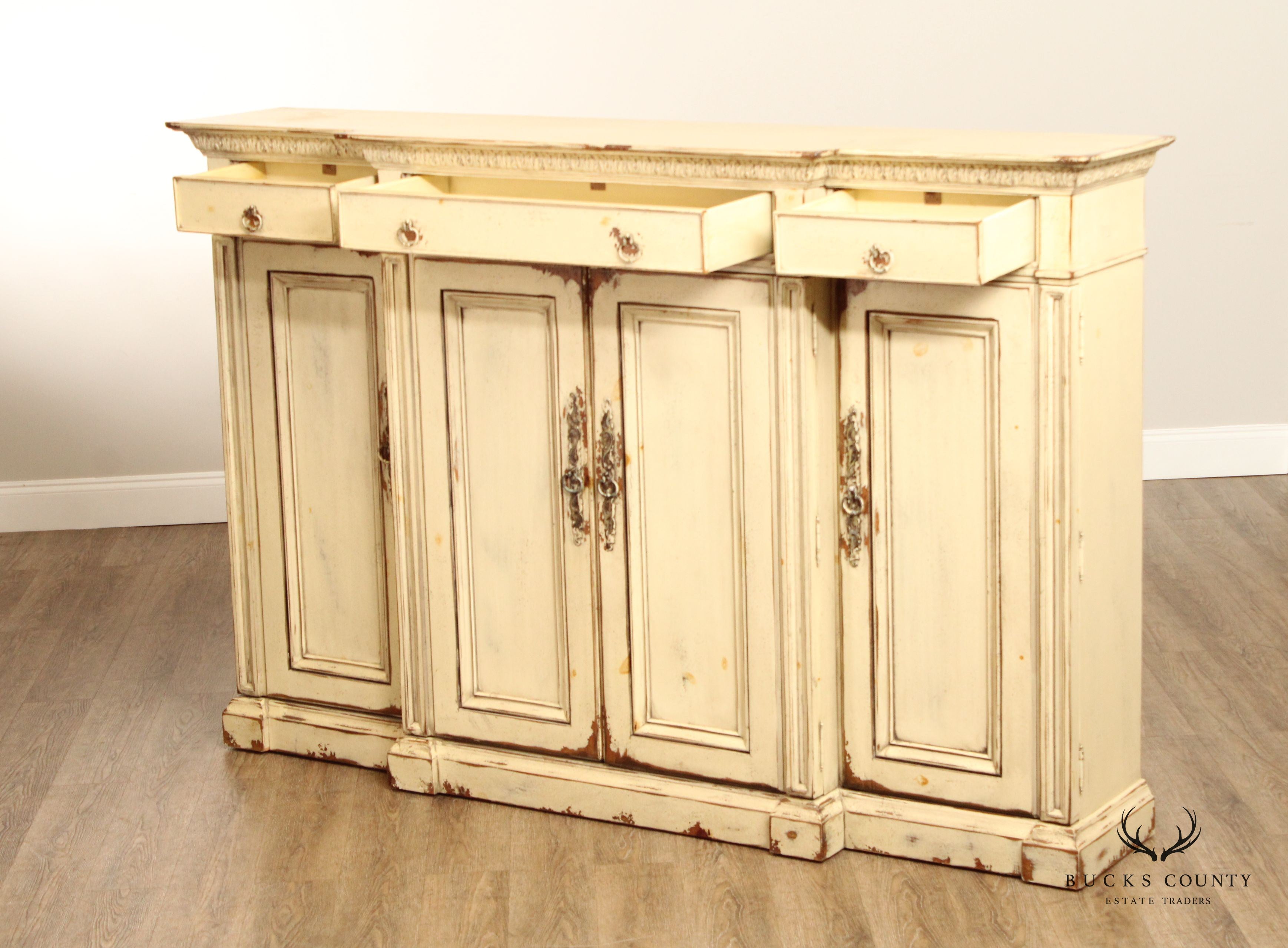 HABERSHAM PROVINCIAL STYLE PAINTED SIDEBOARD CREDENZA