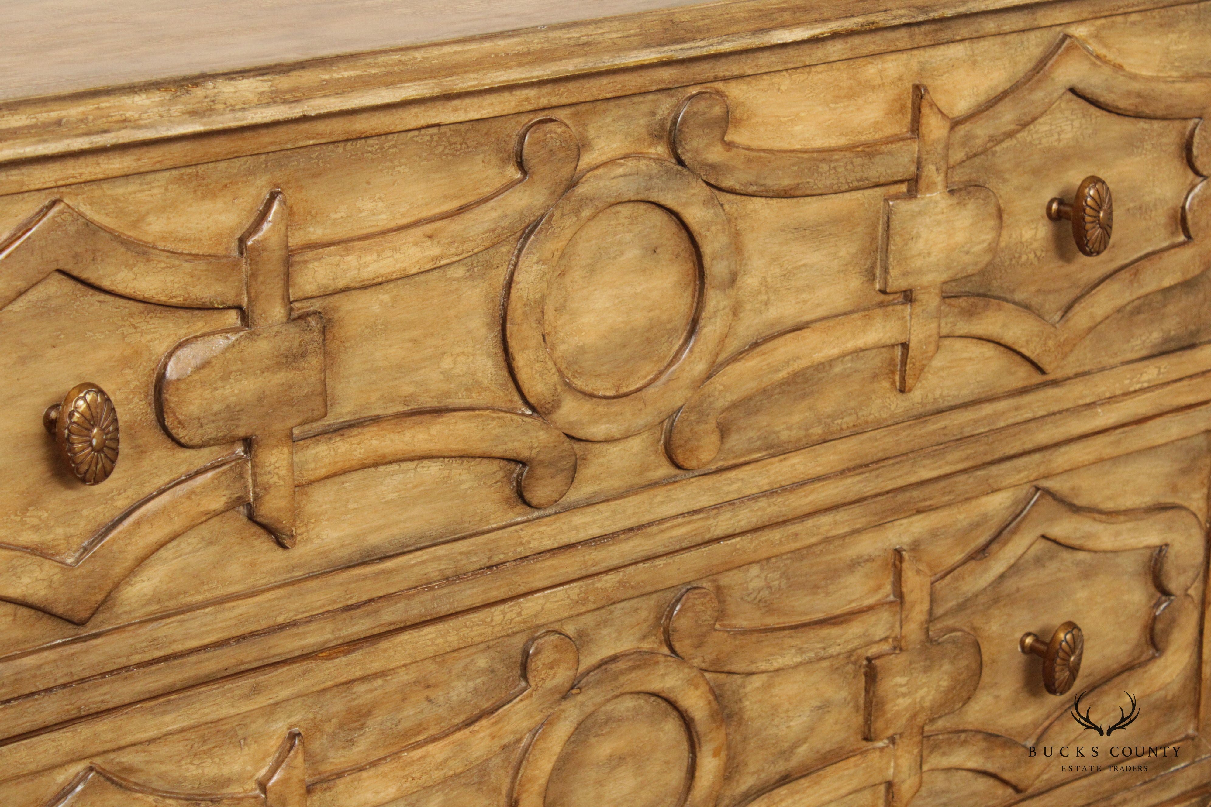 Belgian Style Carved Chest of Drawers