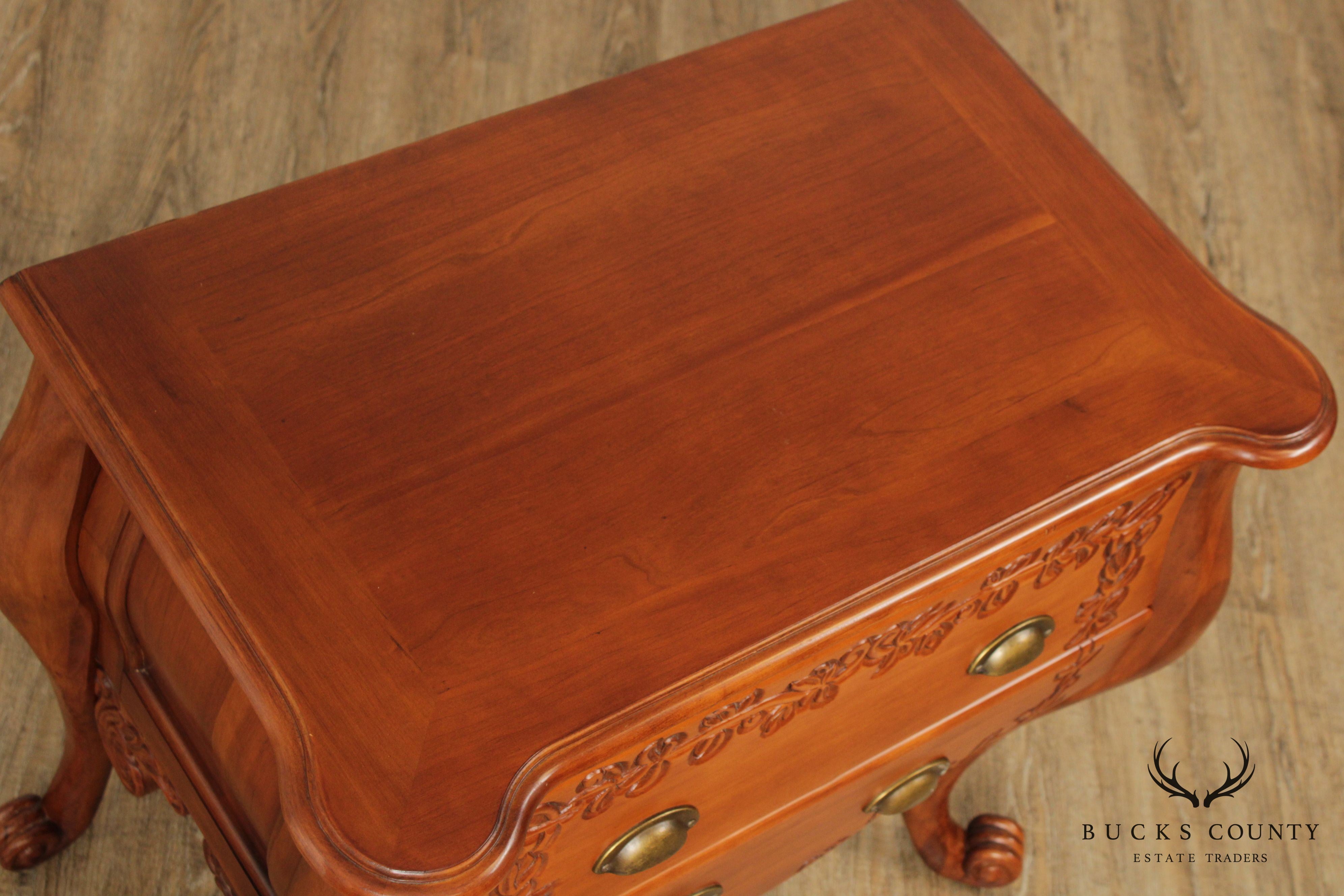 French Louis XV Style Cherry Bombe Chest