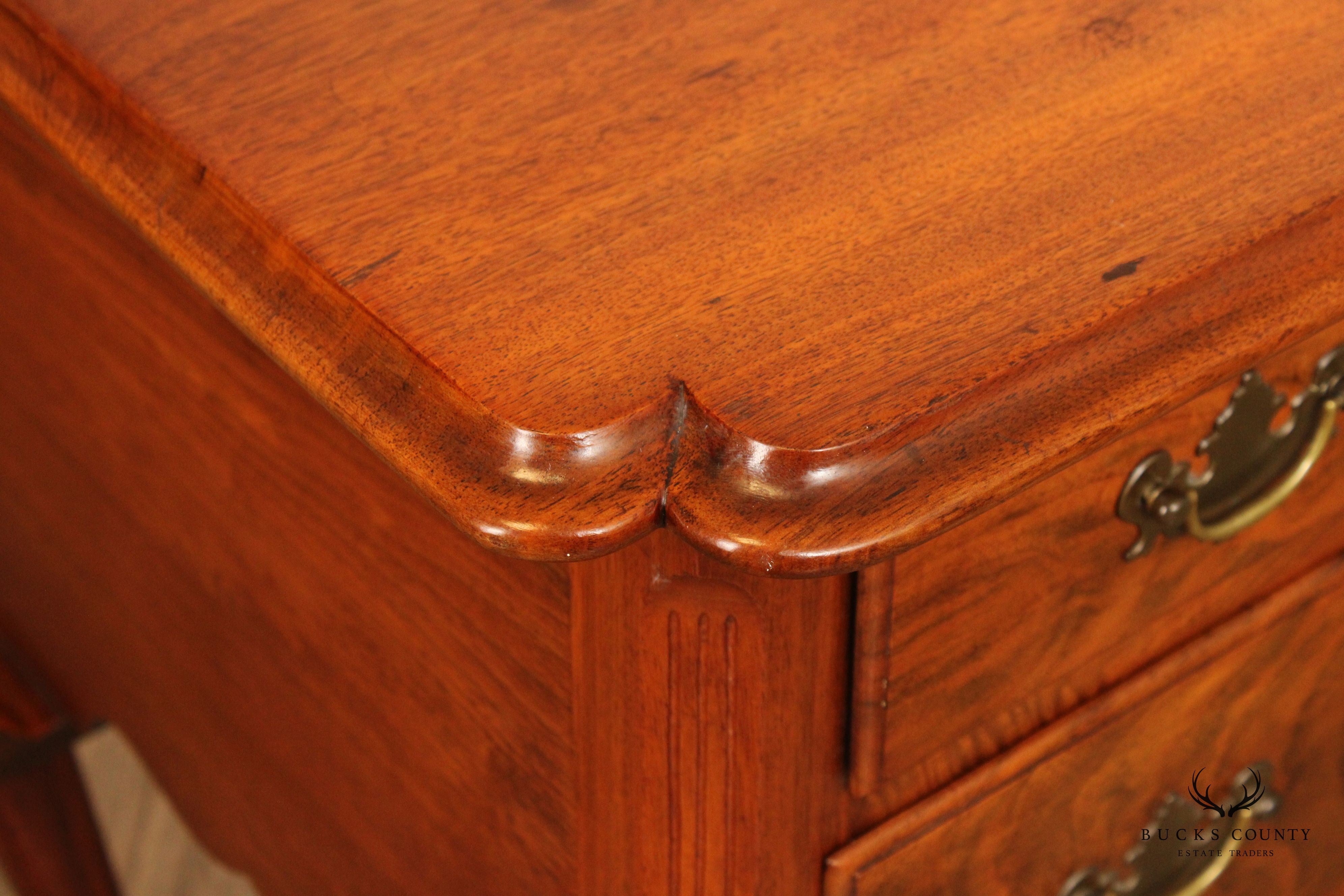 Antique American Queen Anne Carved Walnut Lowboy