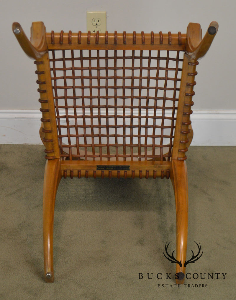 T. H. Robsjohn Gibbings Saridis of Athens Walnut & Leather Klismos Chair