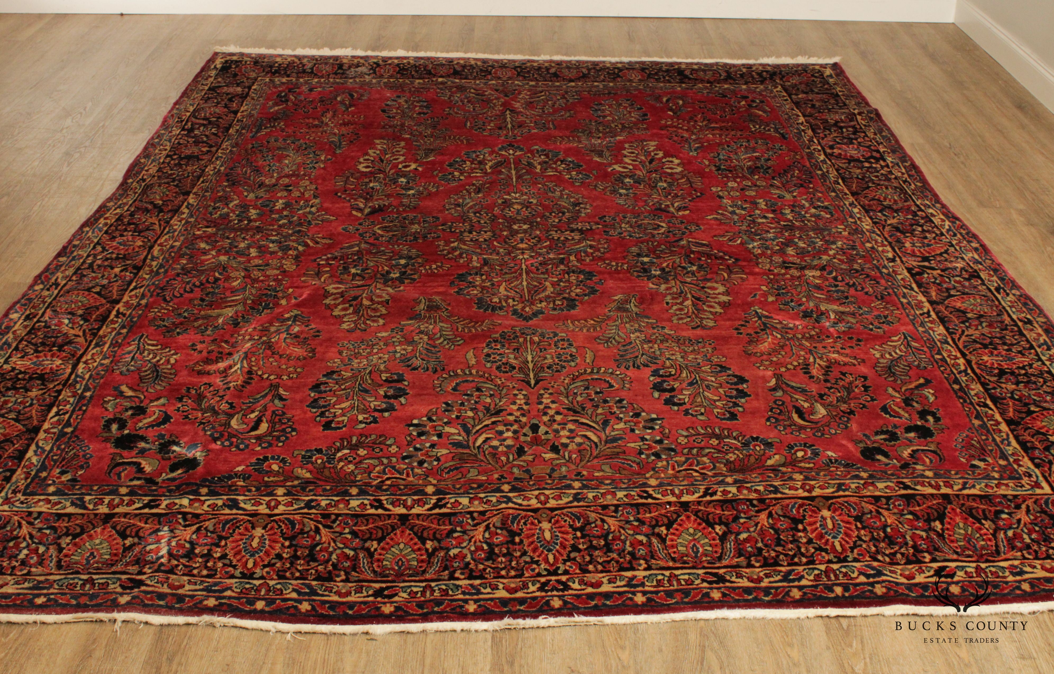 Quality Hand Tied Persian Sarouk Area Rug, 12' x 9'