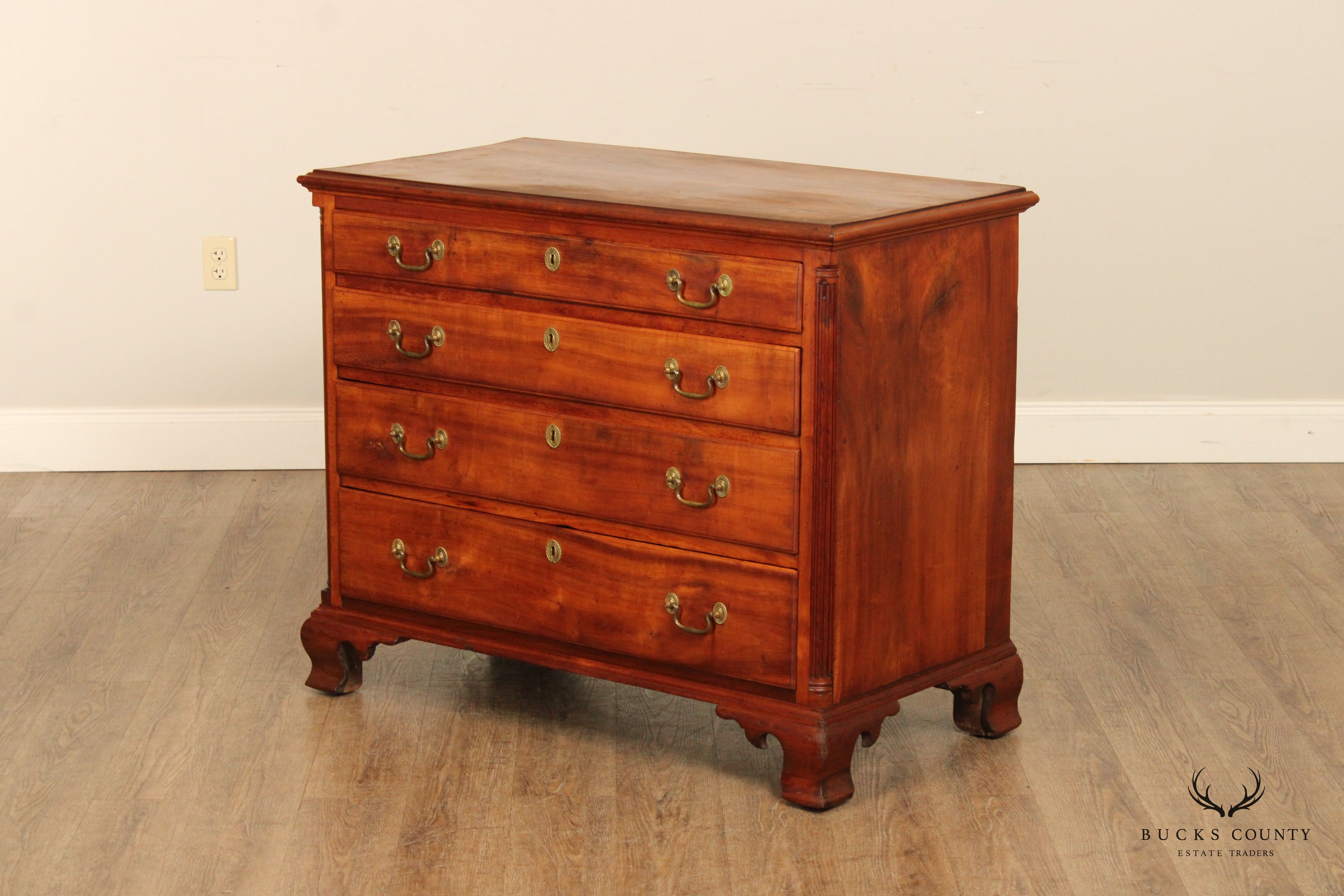 Antique Chippendale Cherry Chest of Drawers