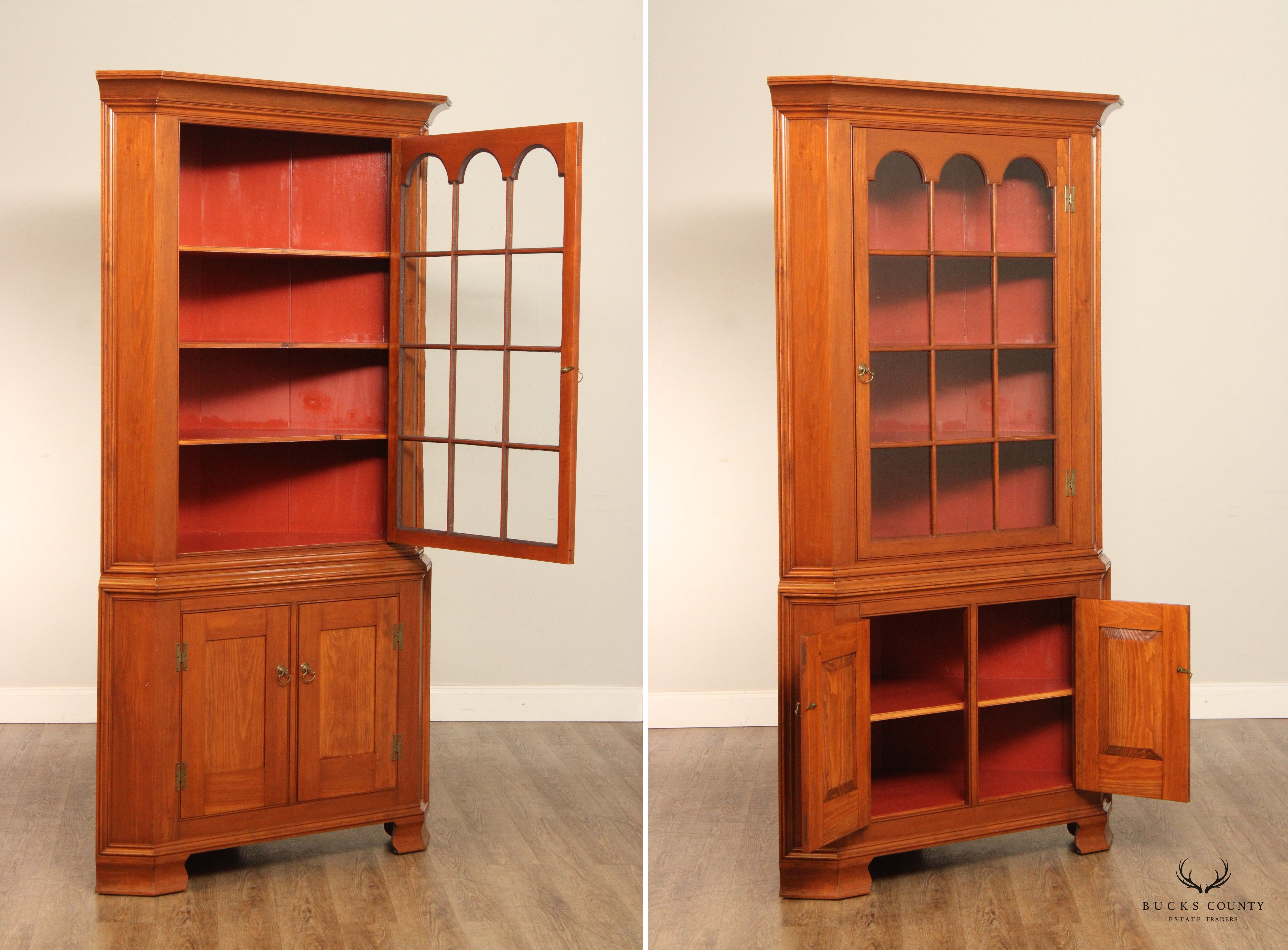 Wayne Kramer Farmhouse Style Two-Piece Corner Cabinet