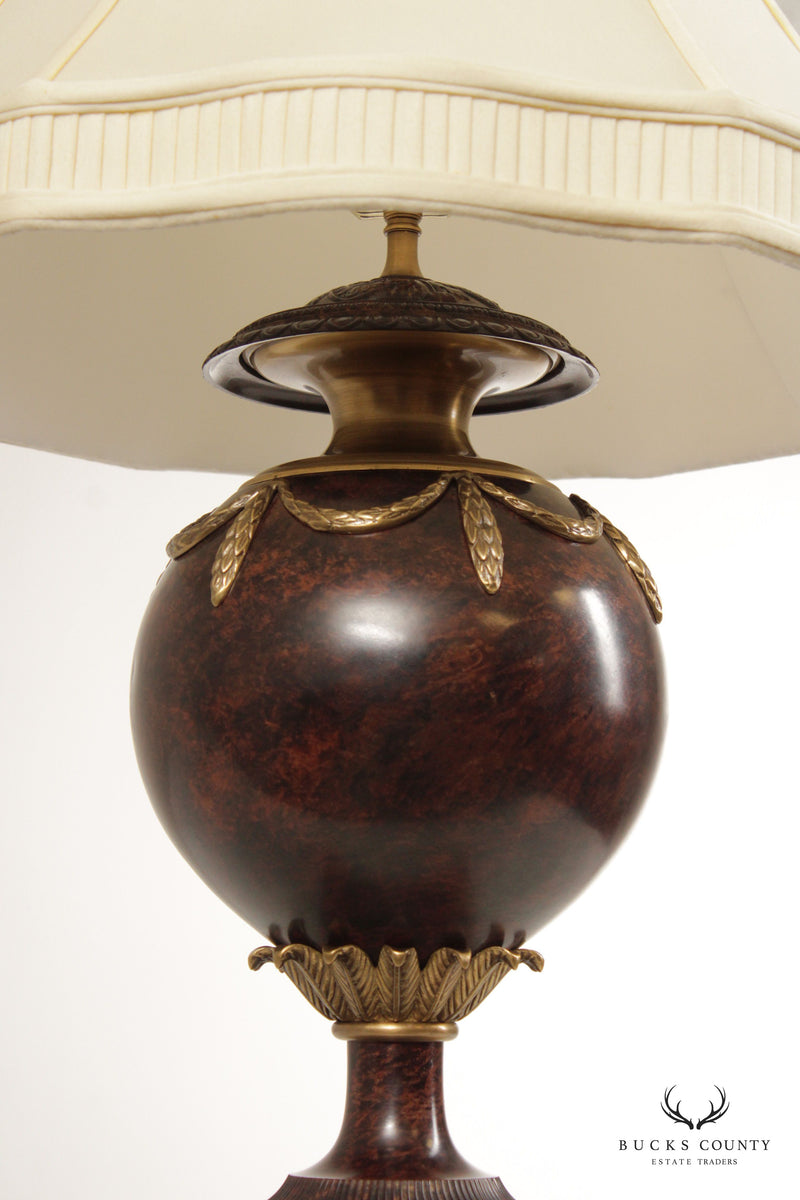 Neoclassical Style Brass Mounted Vasiform Table Lamp