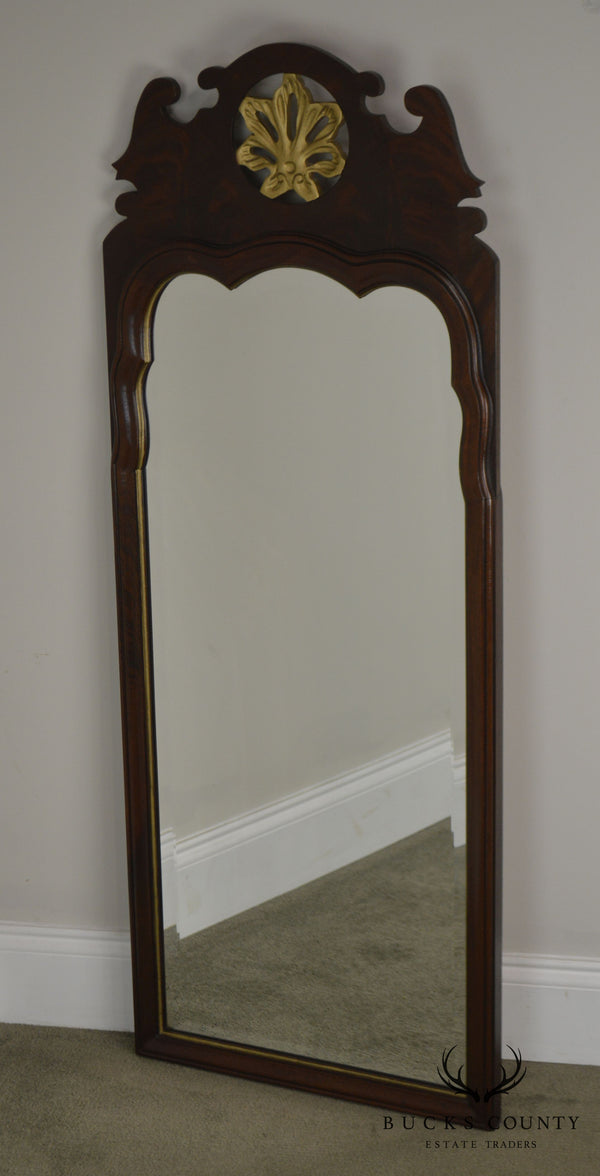 Georgian Style Quality Beveled Mirror Flame Mahogany Pierced Giltwood Carved Looking Glass