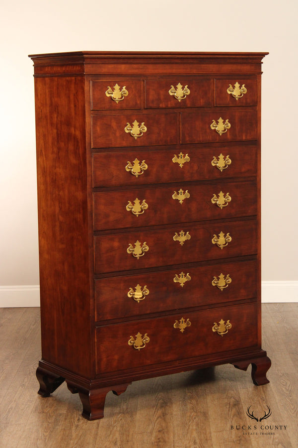 Henredon 'Salem' Chippendale Style Cherry Tall Chest of Drawers