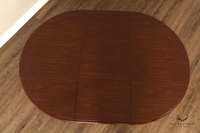Ethan Allen 'Maison' Expandable Round Top Cherry Dining Table