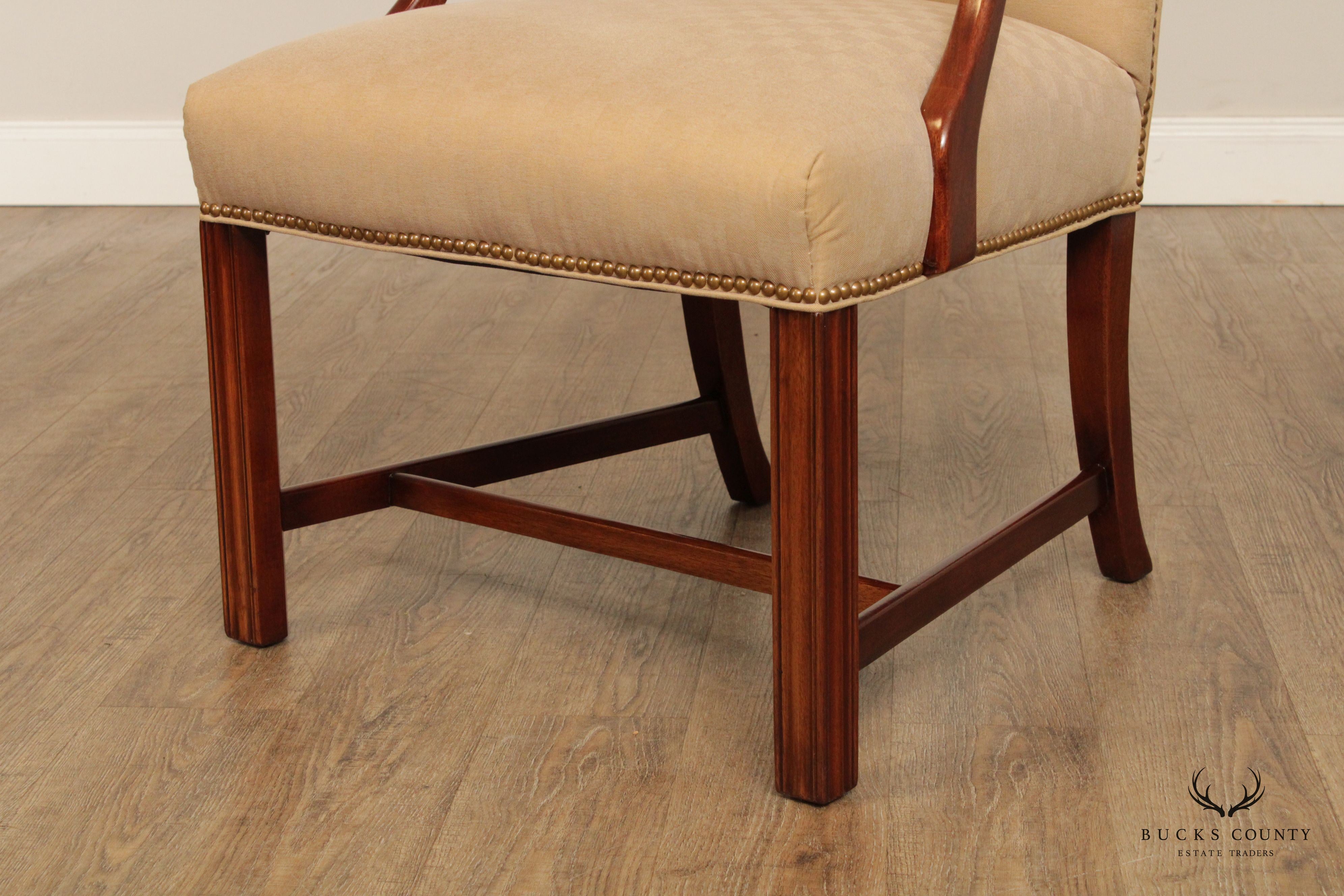 Chippendale Style Mahogany Frame Lolling Armchair