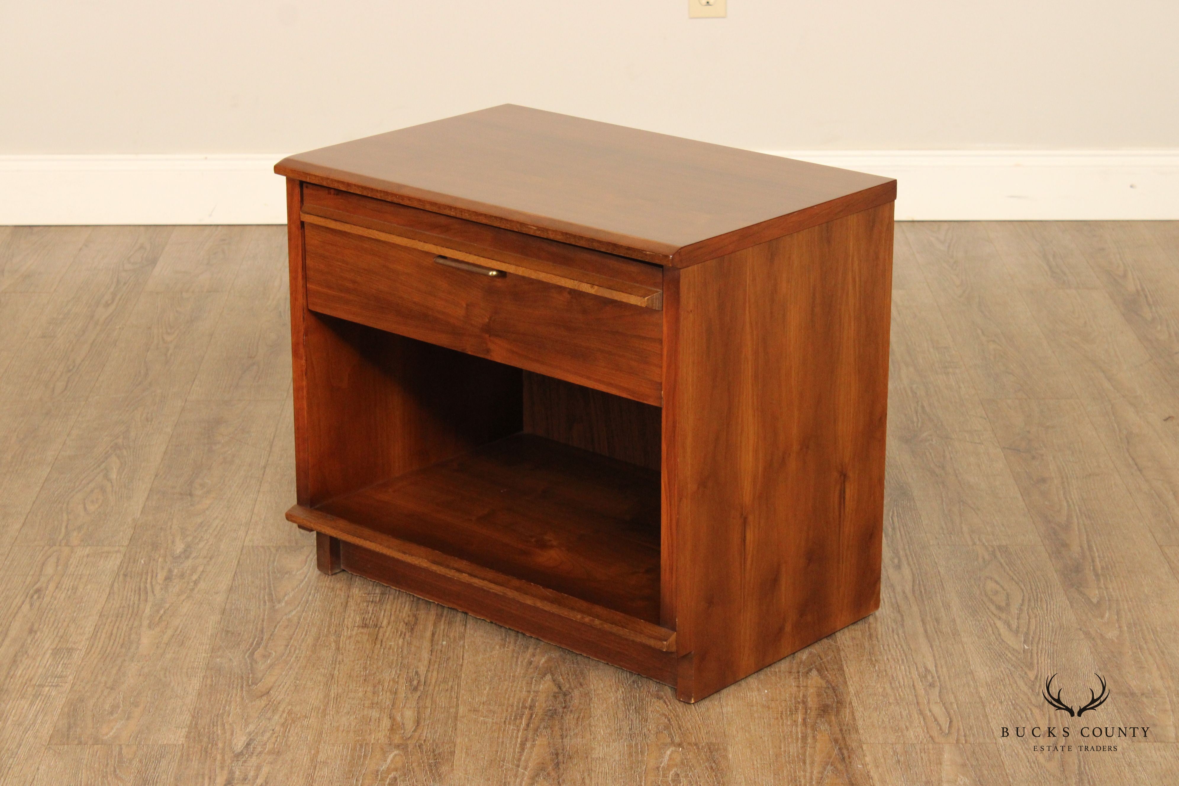 Lane Mid Century Modern Walnut Nightstand