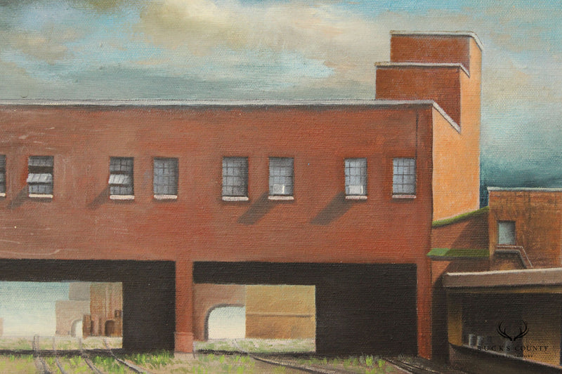 Jans Rithamer 'Depot' Original Oil Painting on Canvas