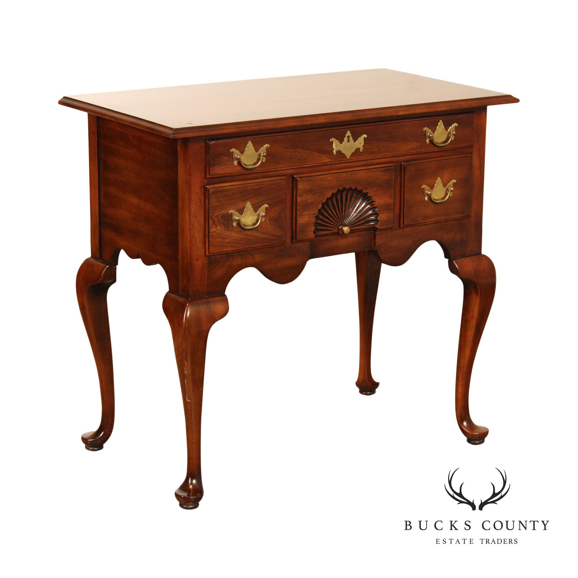 Statton Queen Anne Style Bicentennial Collection Cherry Lowboy