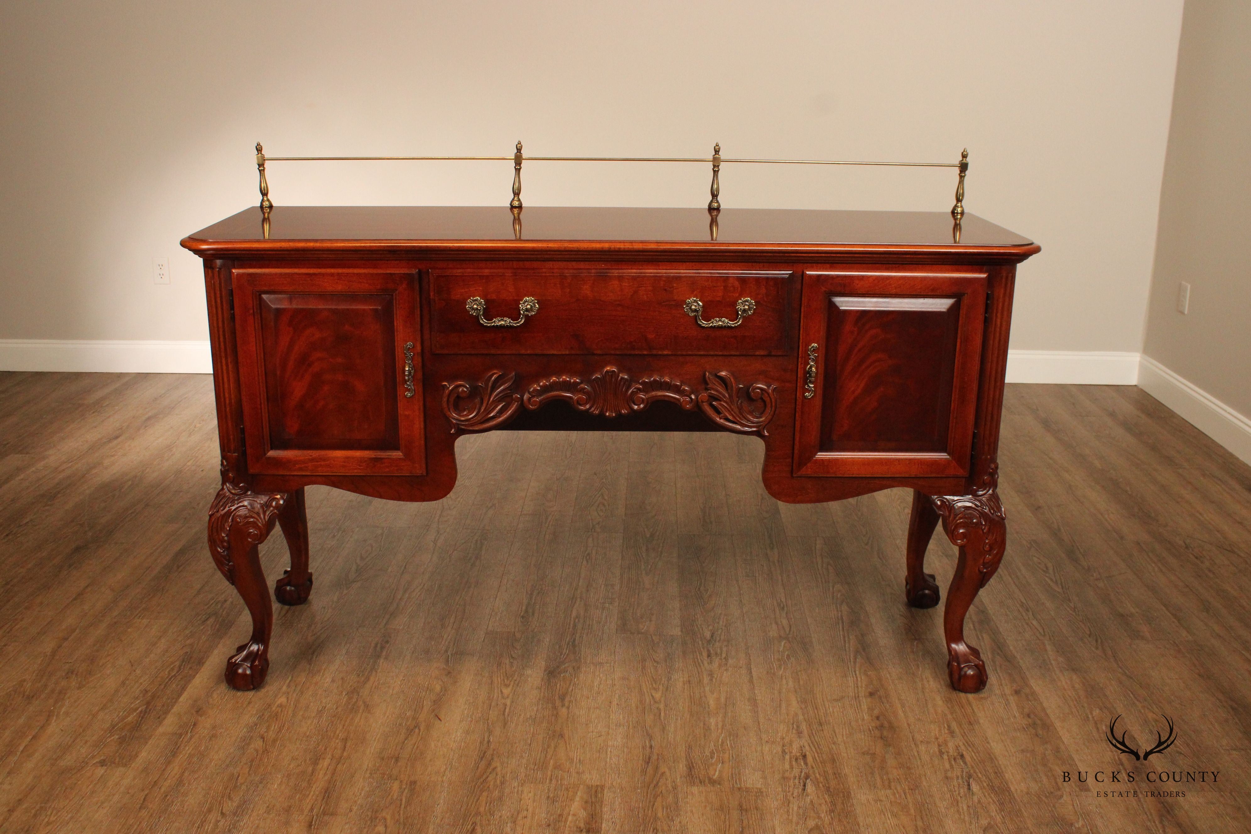 Stanley Furniture Chippendale Style Mahogany Sideboard