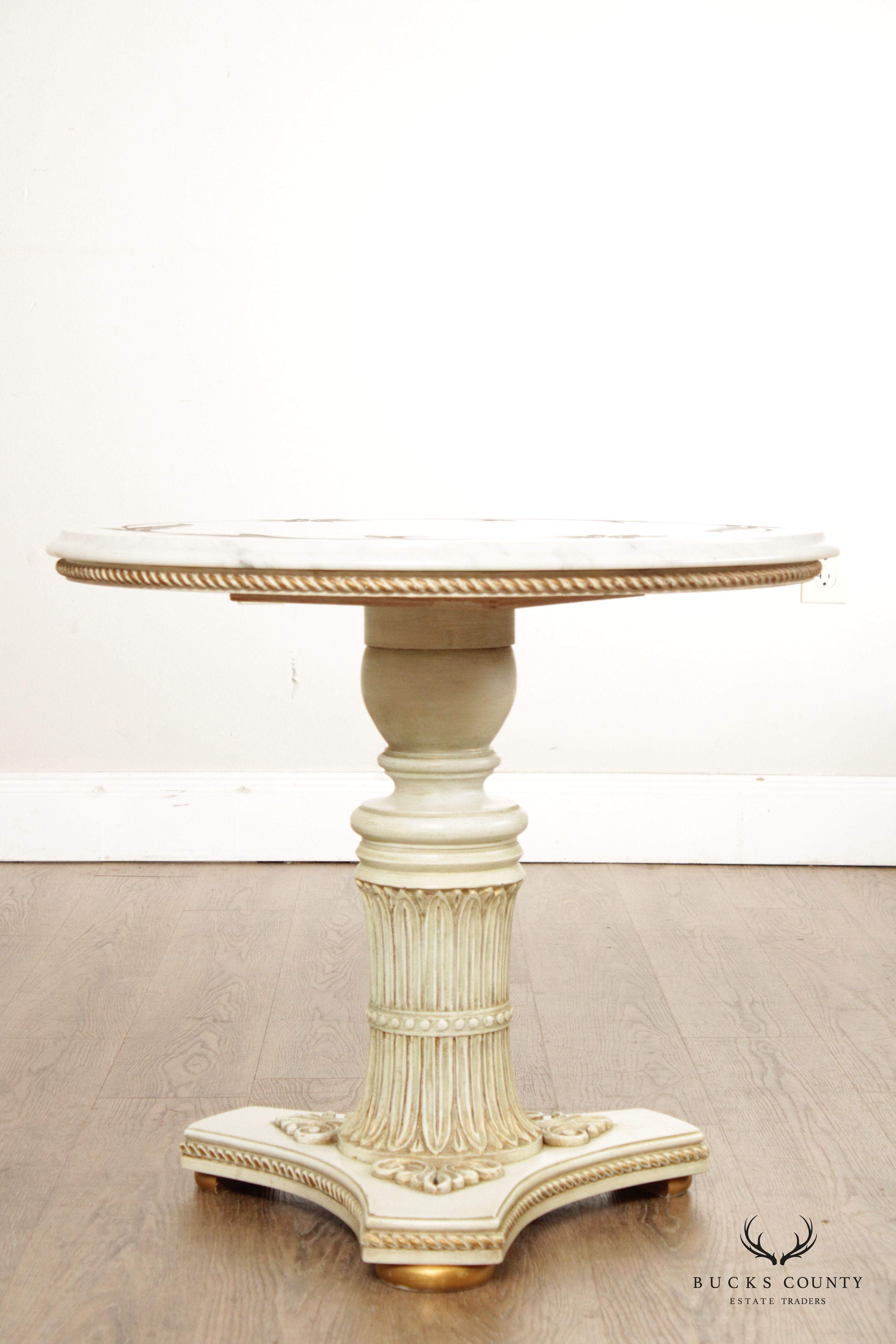 Italian Neoclassical Style Round Marble Top Table