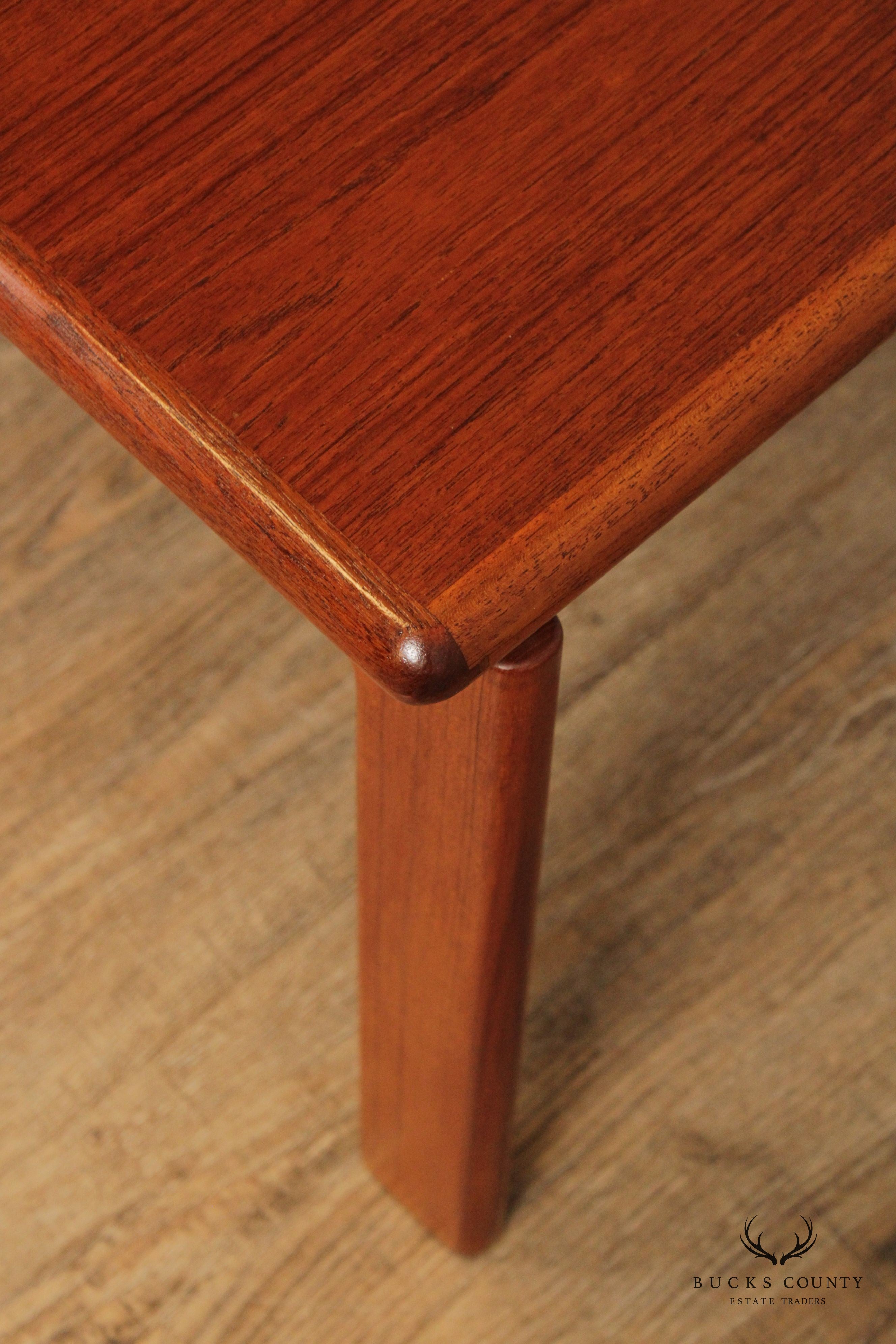 Komfort Danish Modern Pair Teak Square End Tables