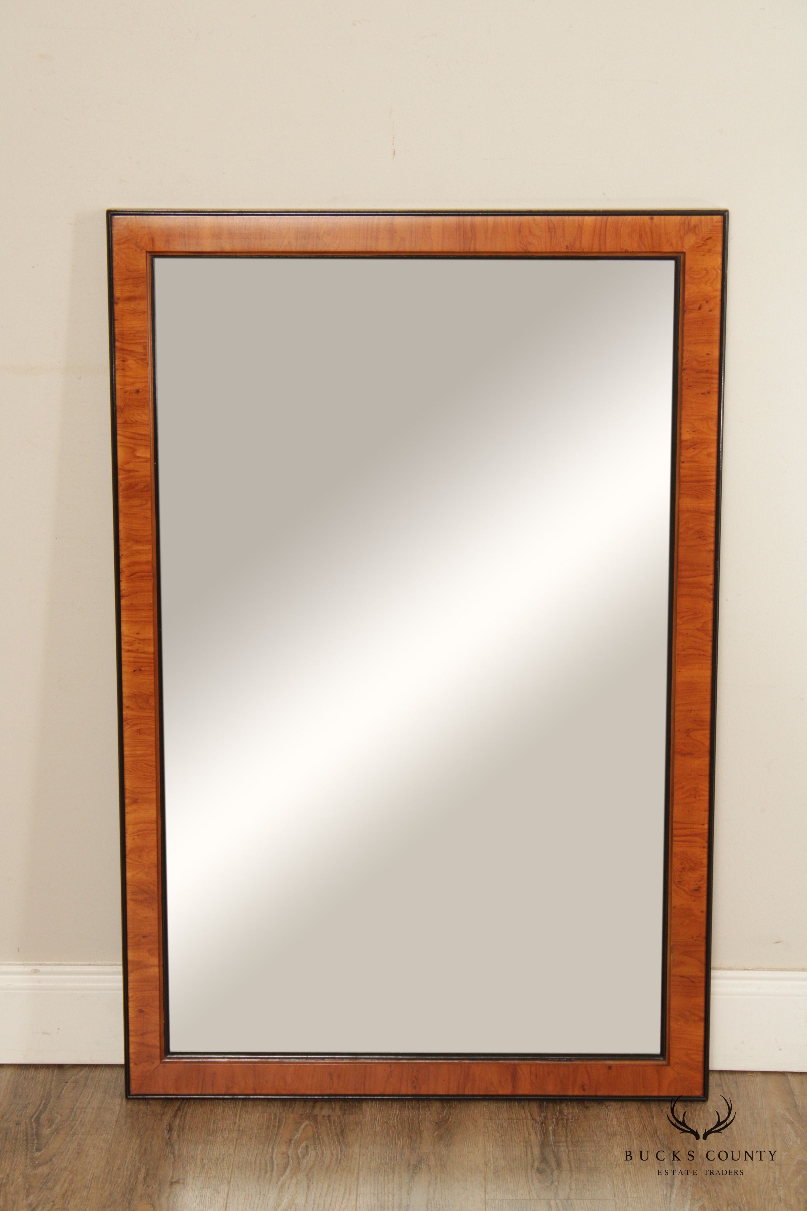 Drexel Yorkshire Rectangular Yew Wood Wall Mirror