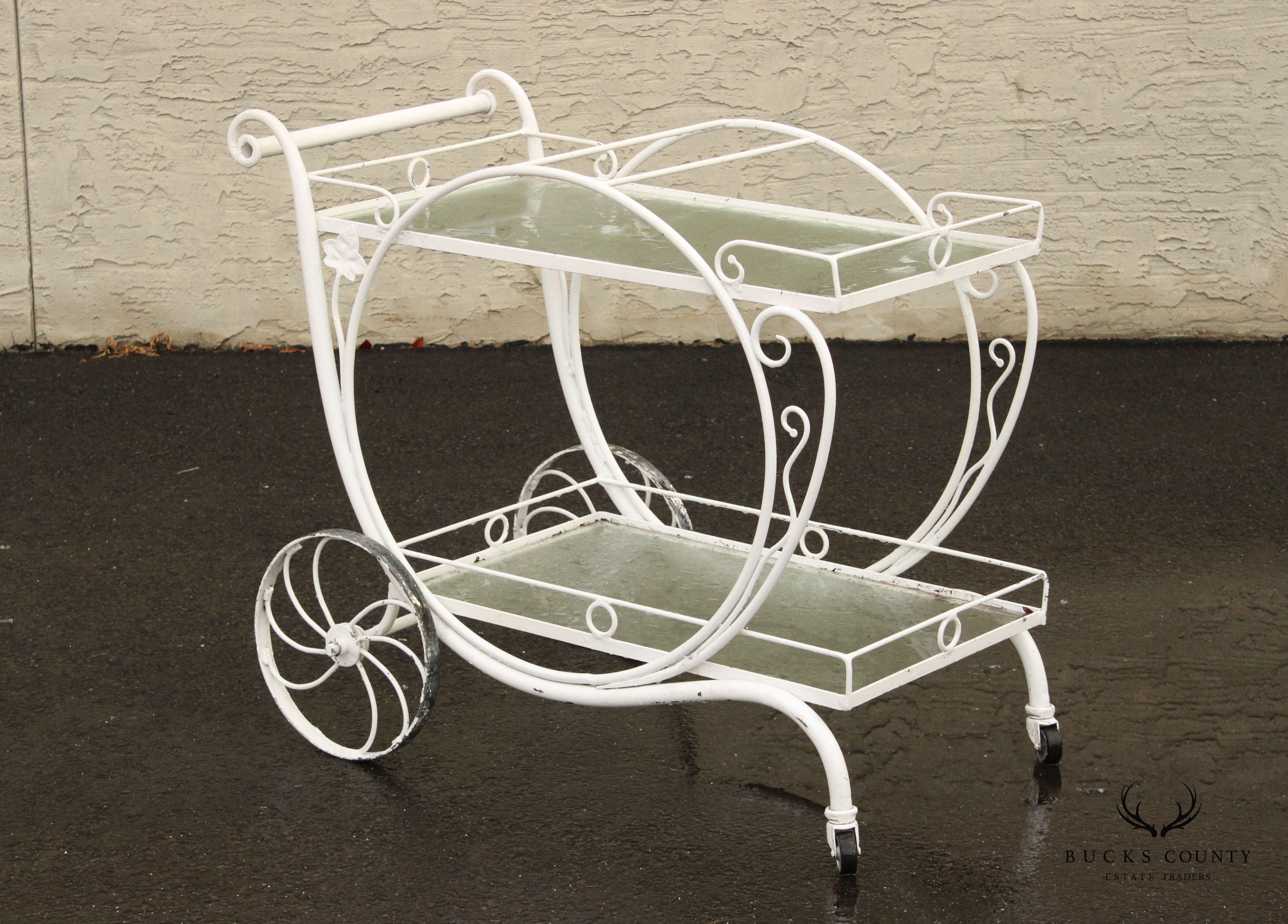 Salterini Wrought Iron 'Mt. Vernon' Garden Tea Cart