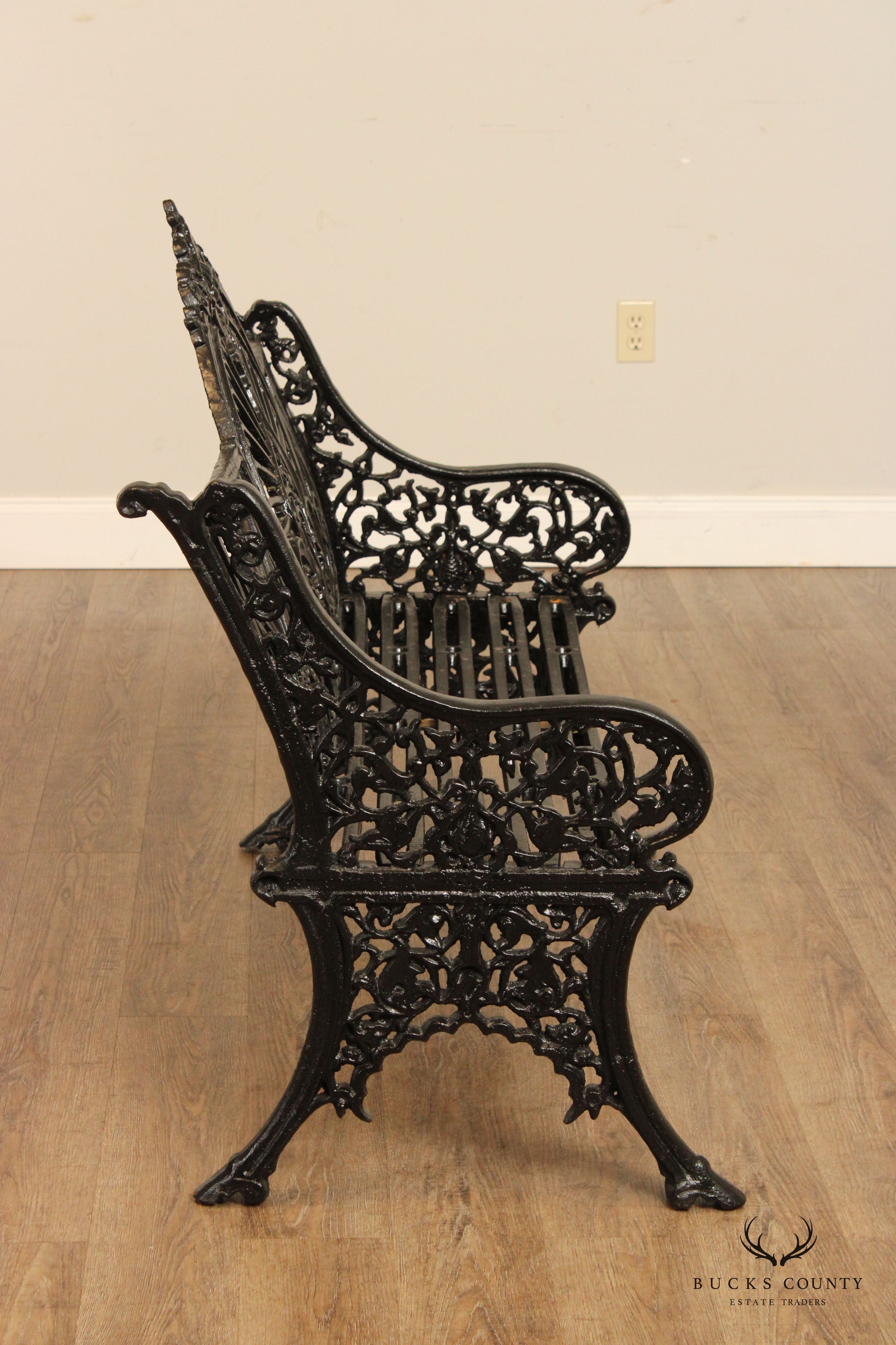 Victorian Style Quality Cast Iron Outdoor Garden Bench