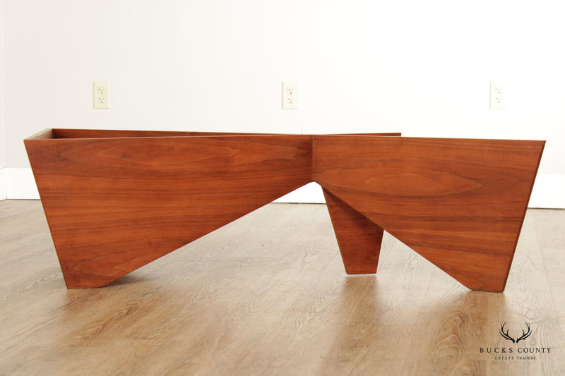 Mid Century Modern Sculptural Walnut Coffee Table Base
